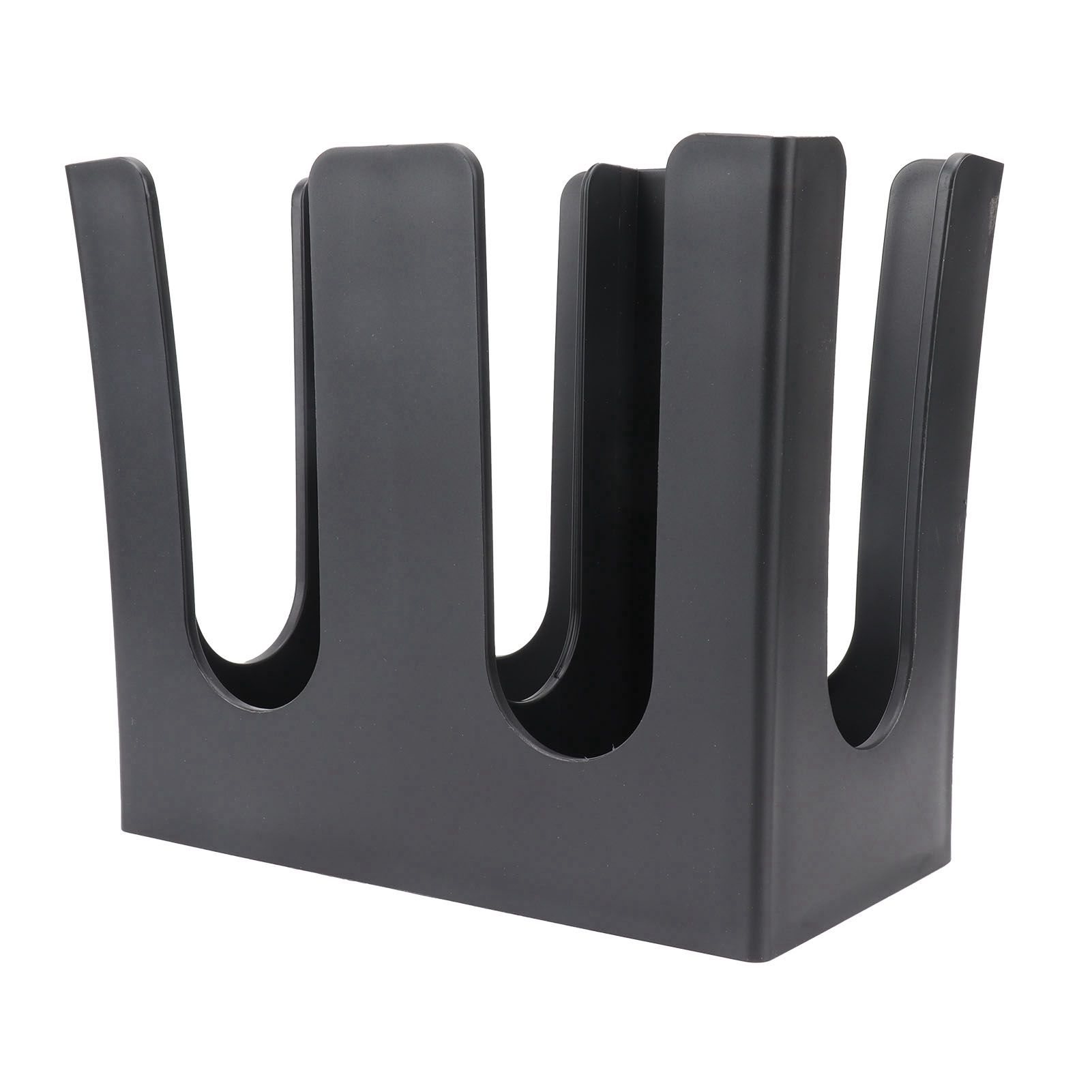 Cup and Lid Holder Plastic Straight 2 Compartments Black Paper Cup Holder
