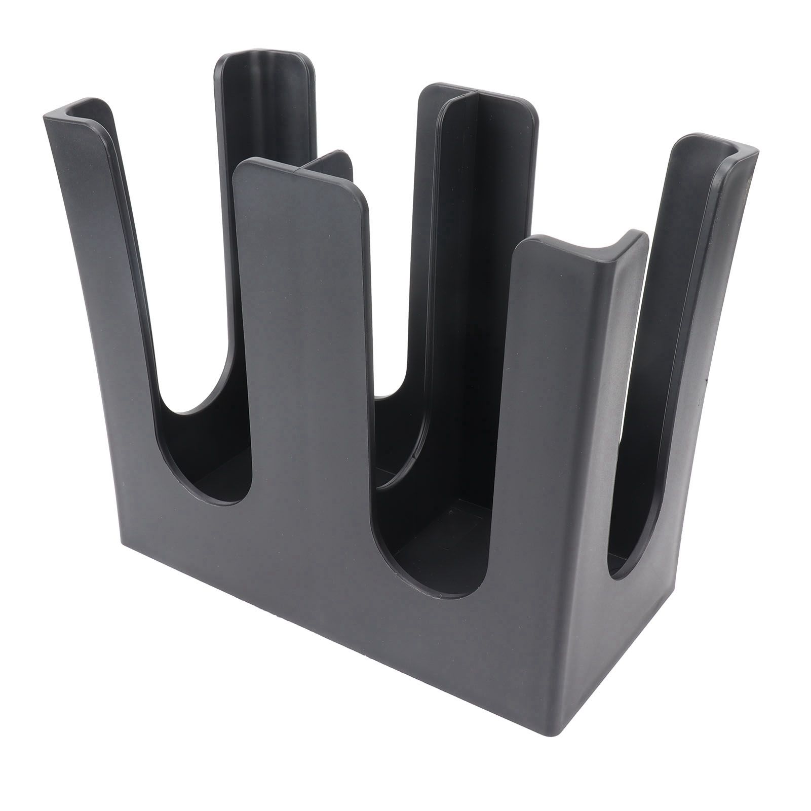 Cup and Lid Holder Plastic Straight 2 Compartments Black Paper Cup Holder view 2