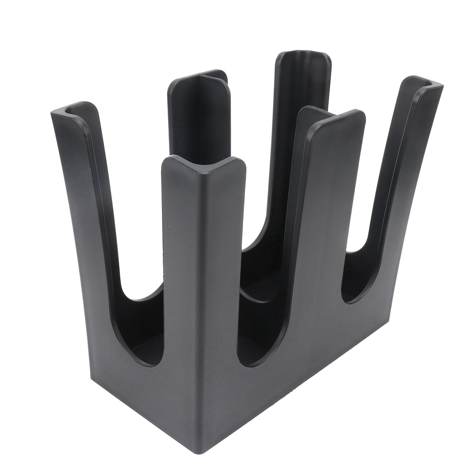 Cup and Lid Holder Plastic Straight 2 Compartments Black Paper Cup Holder view 3