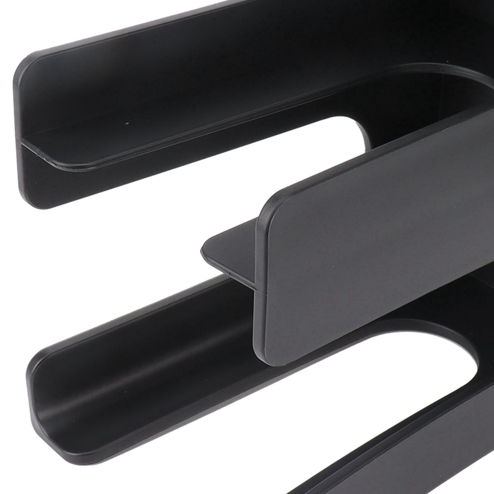 Cup and Lid Holder Plastic Straight 2 Compartments Black Paper Cup Holder view 13
