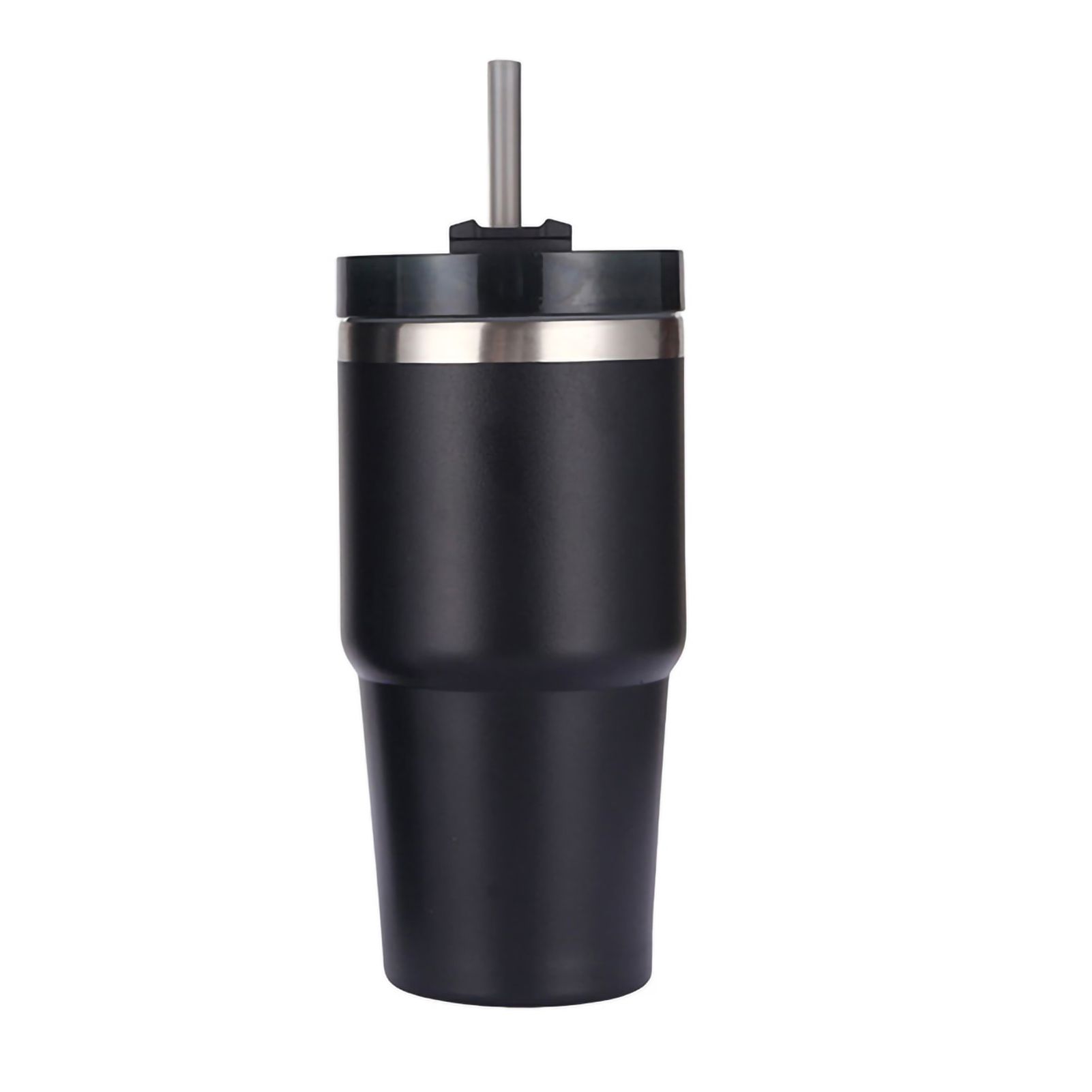 Stainless Steel Vacuum Insulated Tumbler with Straw Polished Glossy Keeps Hot