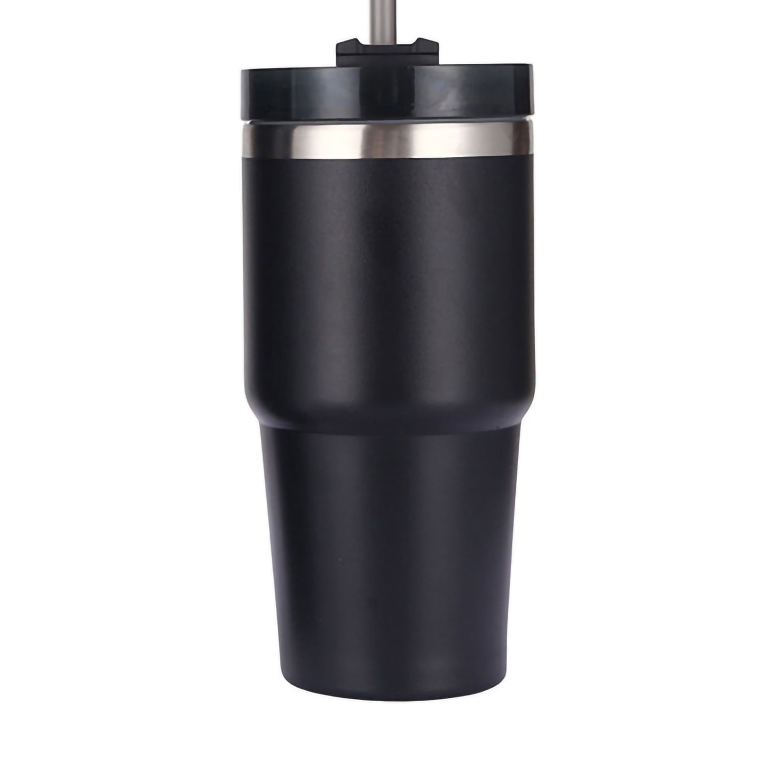 Stainless Steel Vacuum Insulated Tumbler with Straw Polished Glossy Keeps Hot view 2