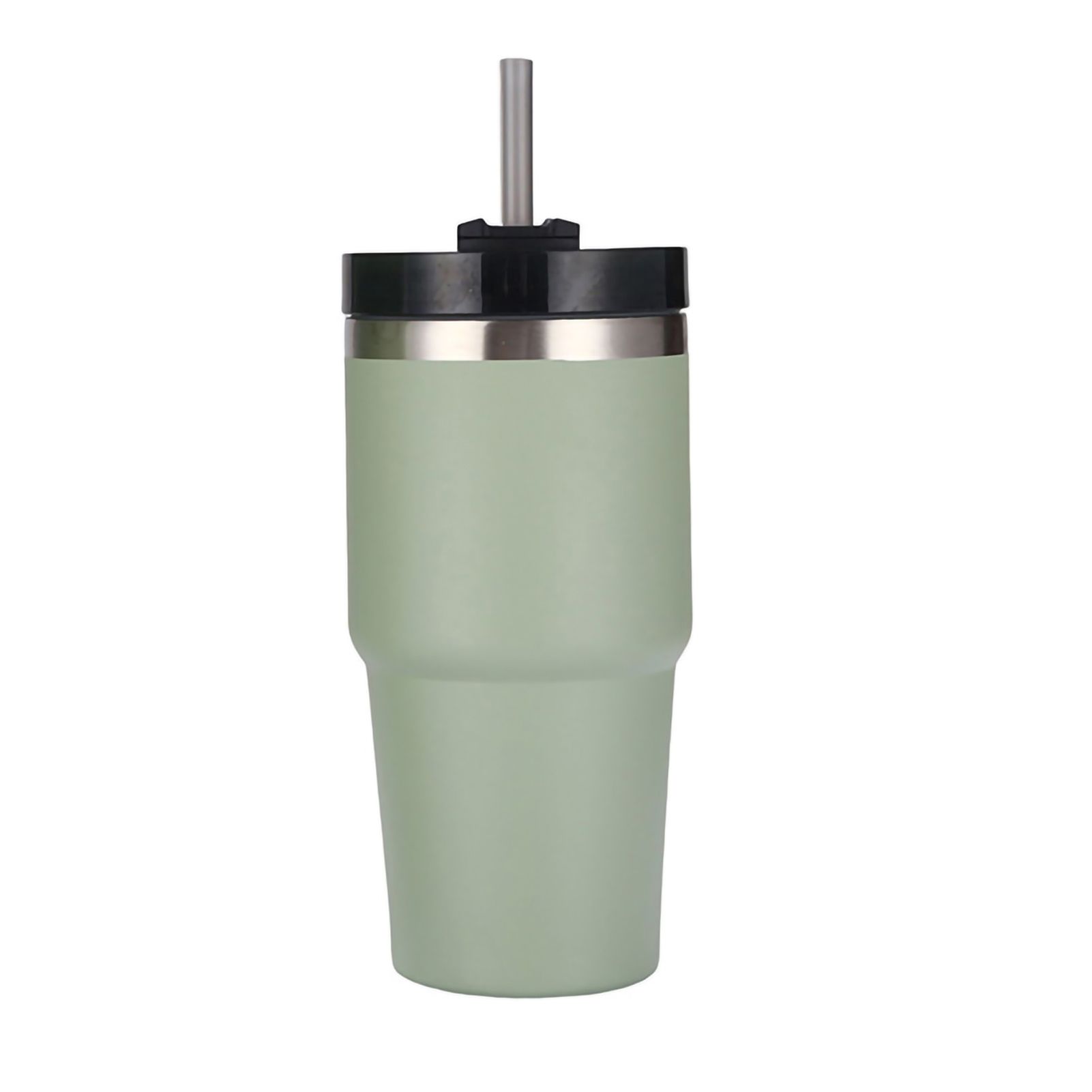 Stainless Steel Vacuum Insulated Tumbler with Straw Polished Glossy Keeps Hot
