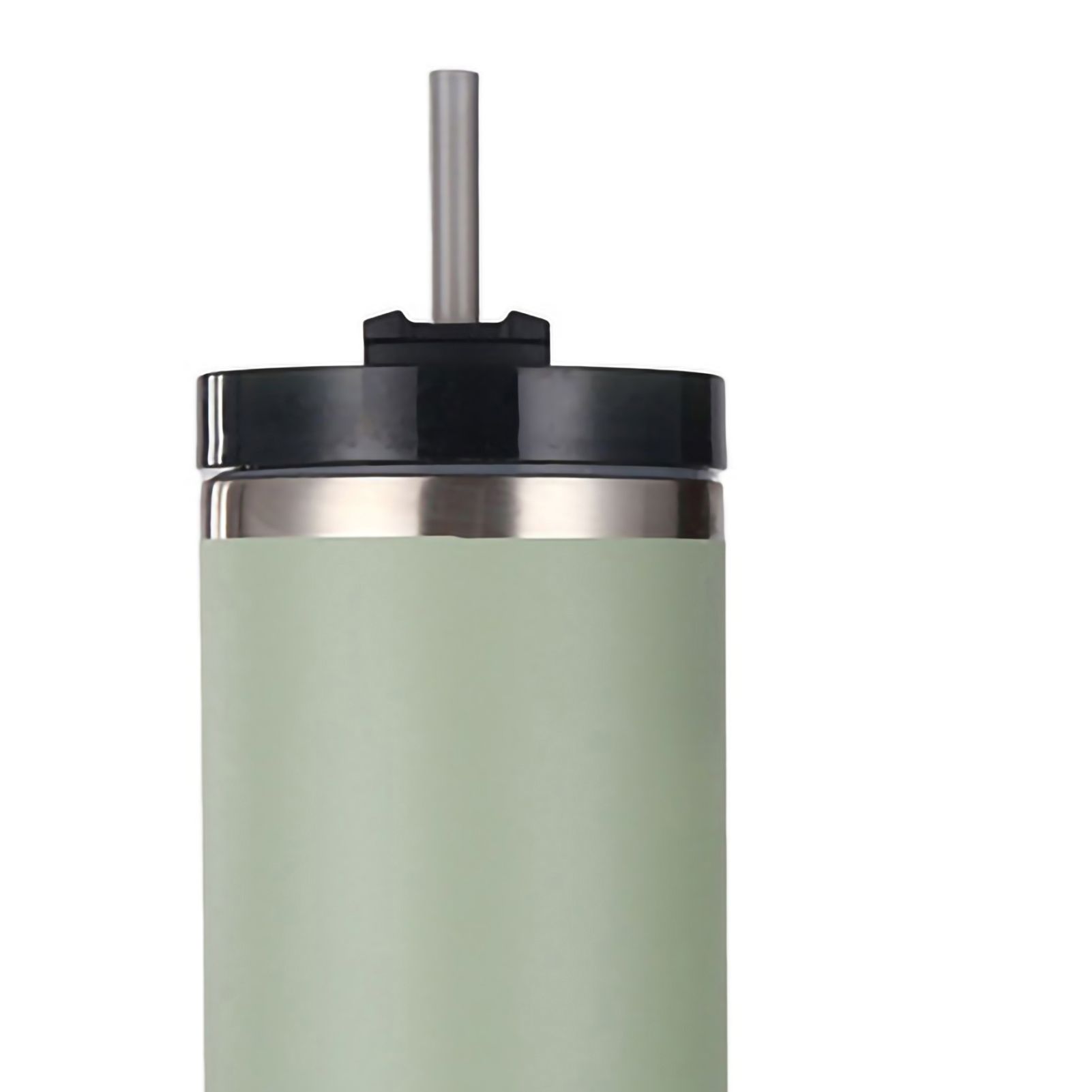 Stainless Steel Vacuum Insulated Tumbler with Straw Polished Glossy Keeps Hot view 2