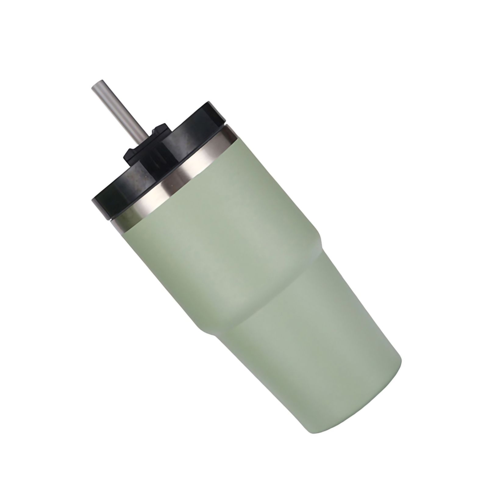 Stainless Steel Vacuum Insulated Tumbler with Straw Polished Glossy Keeps Hot view 4