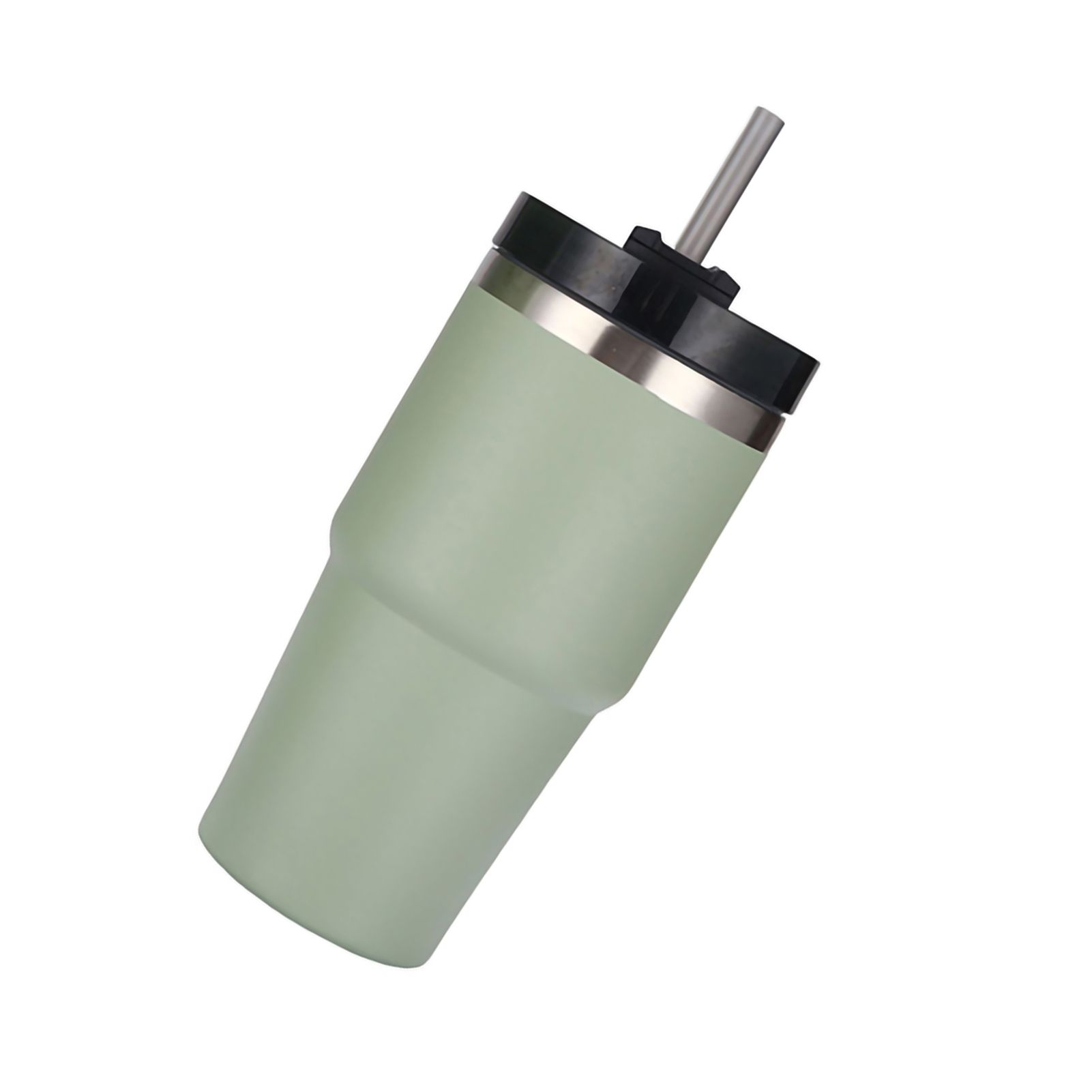 Stainless Steel Vacuum Insulated Tumbler with Straw Polished Glossy Keeps Hot view 5