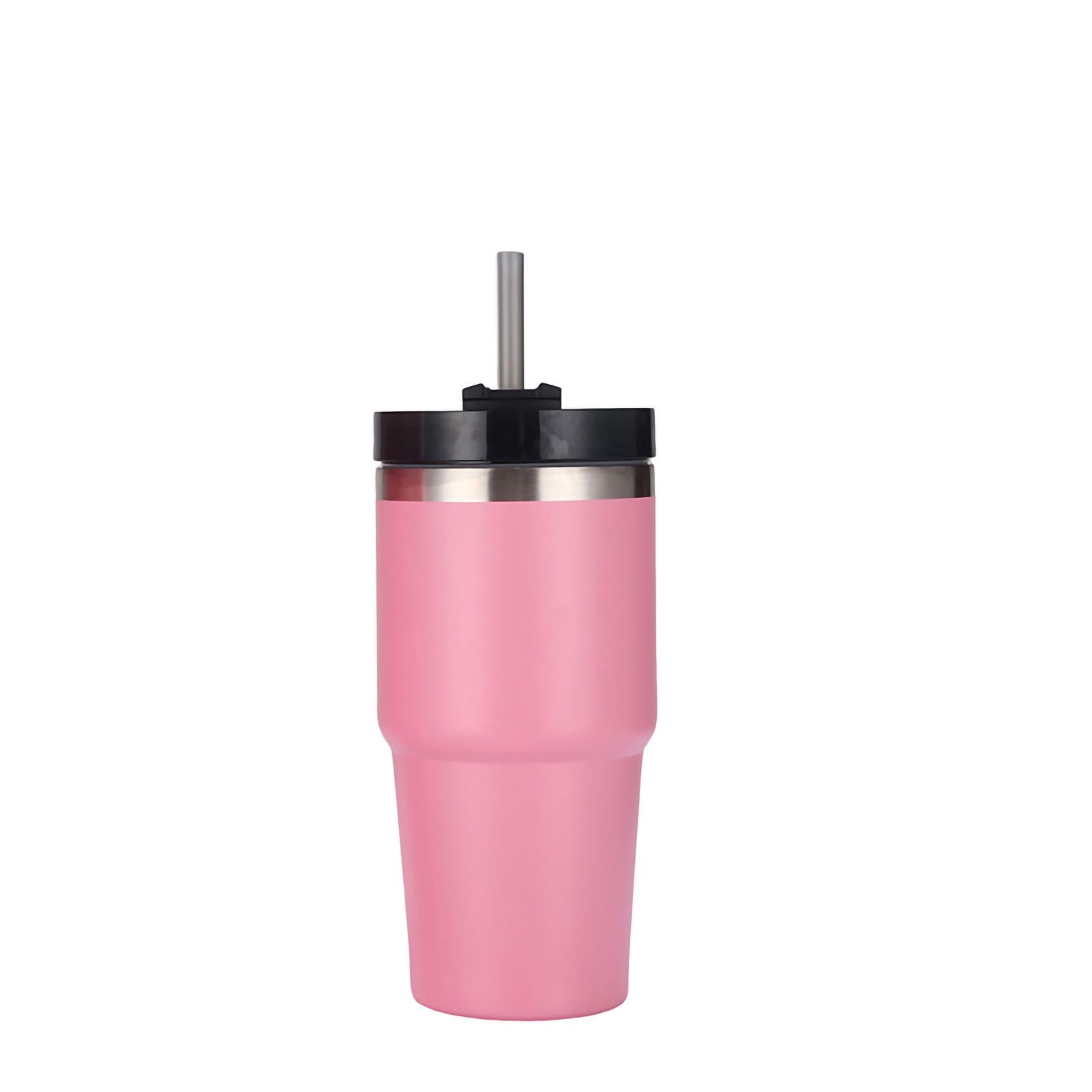 Stainless Steel Vacuum Insulated Tumbler with Straw Polished Glossy Keeps Hot