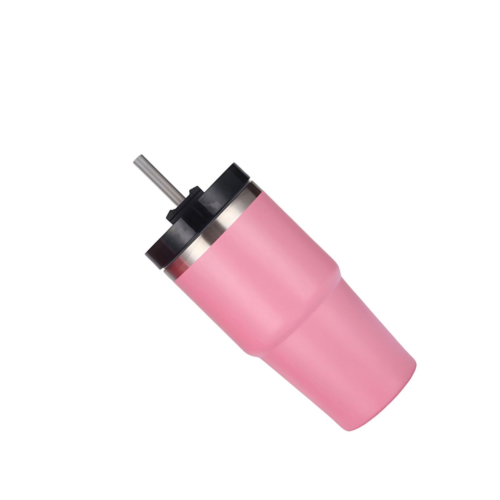 Stainless Steel Vacuum Insulated Tumbler with Straw Polished Glossy Keeps Hot view 4