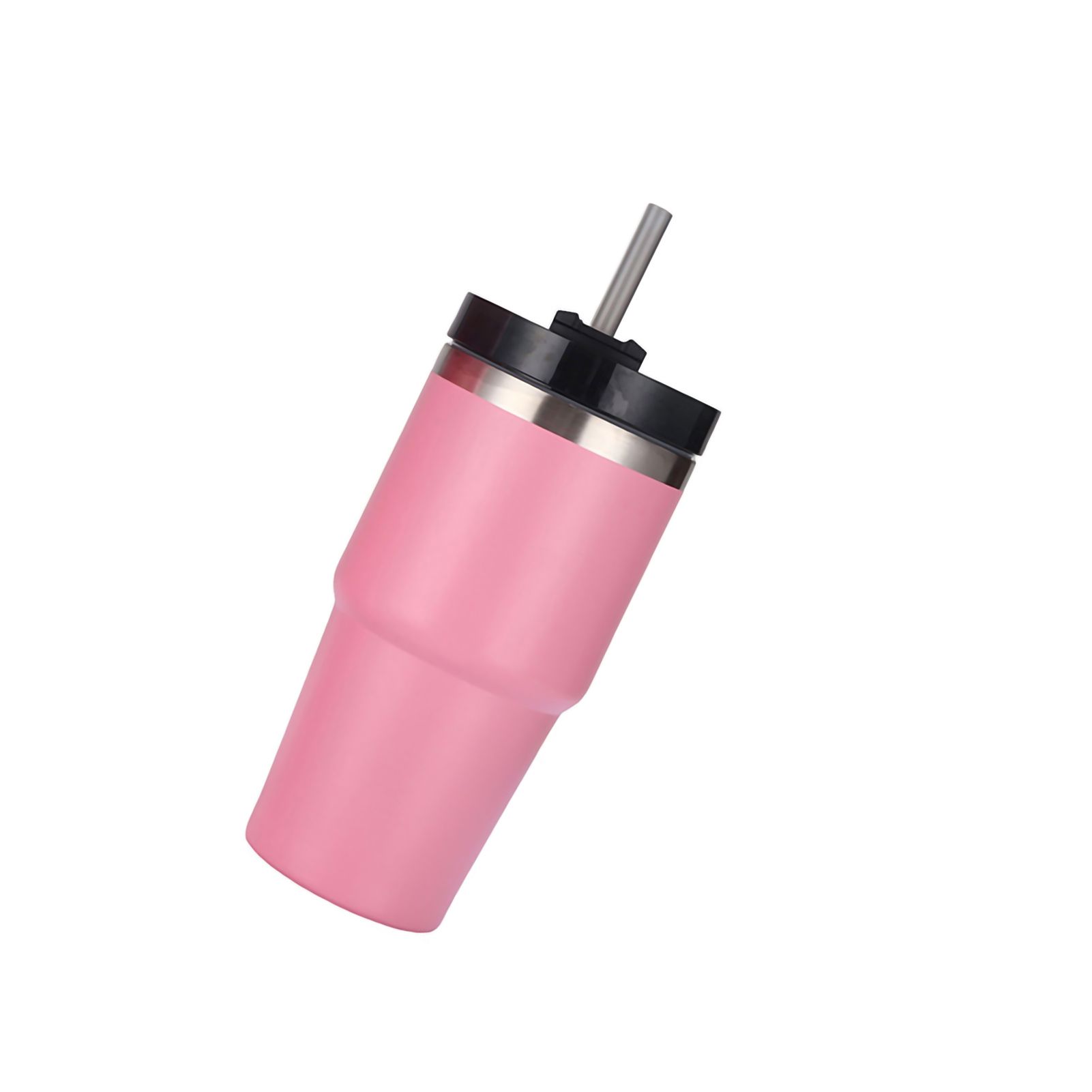 Stainless Steel Vacuum Insulated Tumbler with Straw Polished Glossy Keeps Hot view 5