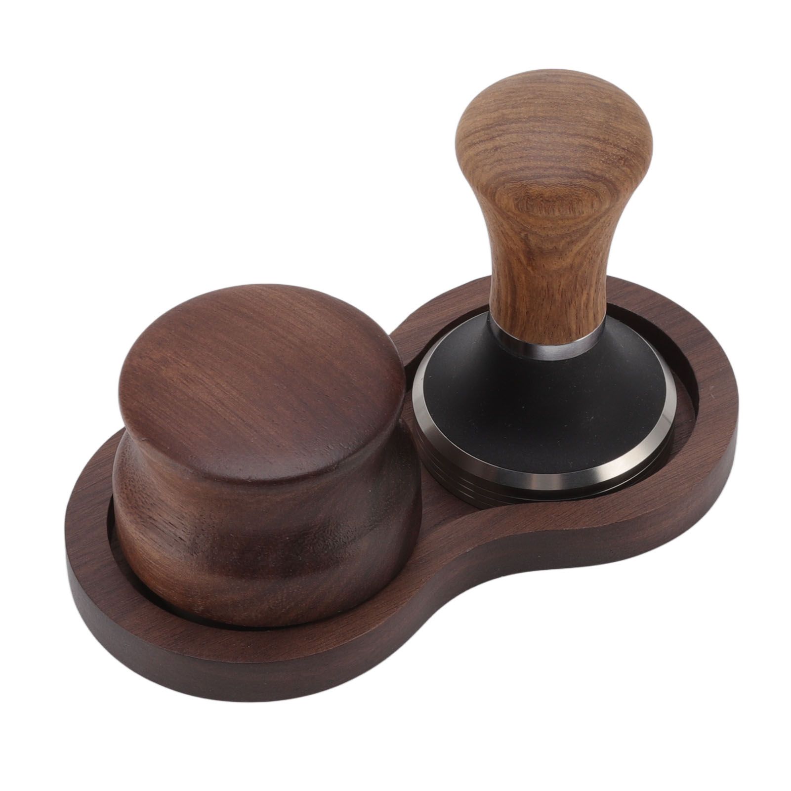 Coffee Hammer Tamping Kit Walnut Stainless Steel Tamper Distributor Set with view 5