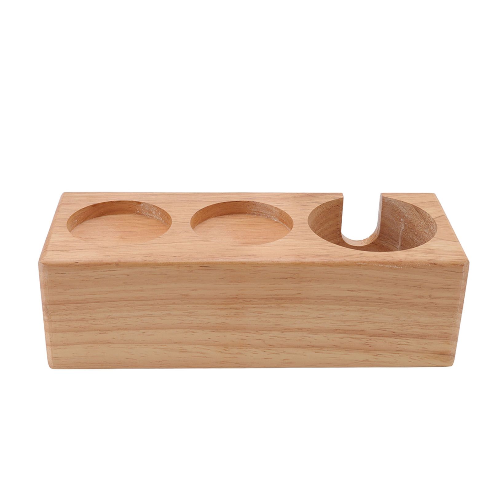 Wooden Coffee Tamper Holder 3 Hole Slip Resistant Coffee Tamping Station for