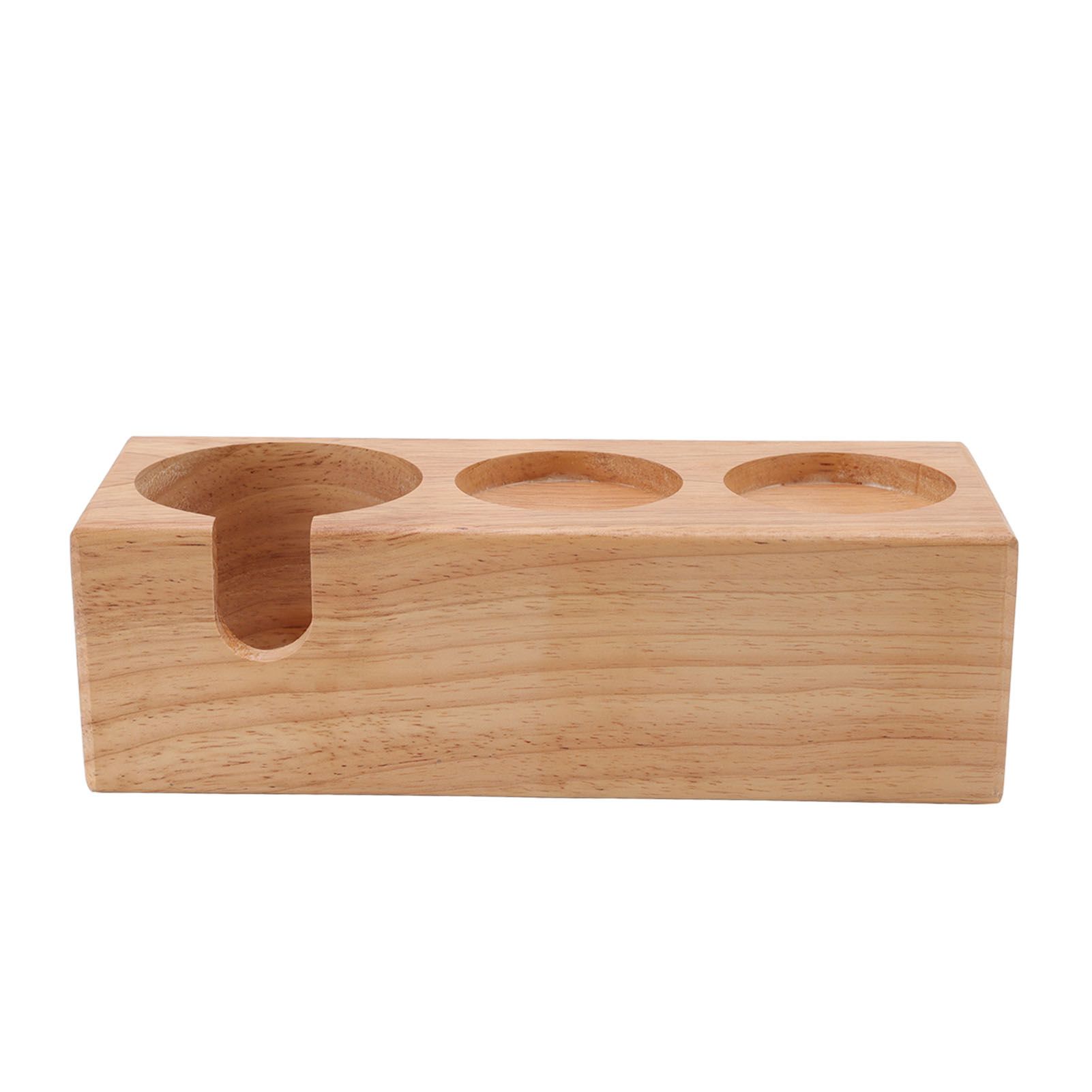 Wooden Coffee Tamper Holder 3 Hole Slip Resistant Coffee Tamping Station for view 2