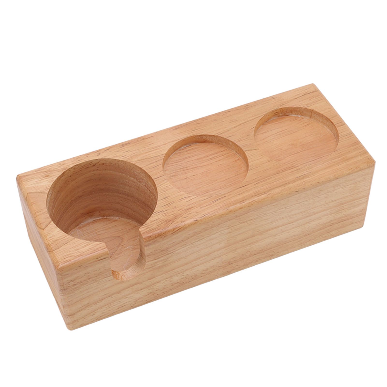 Wooden Coffee Tamper Holder 3 Hole Slip Resistant Coffee Tamping Station for view 3