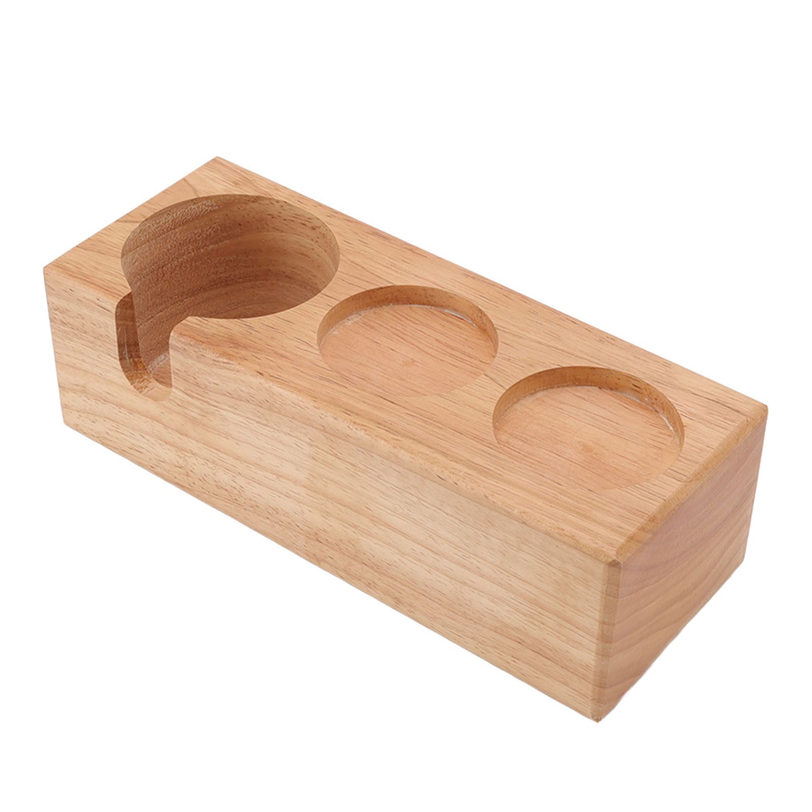 Wooden Coffee Tamper Holder 3 Hole Slip Resistant Coffee Tamping Station for view 4