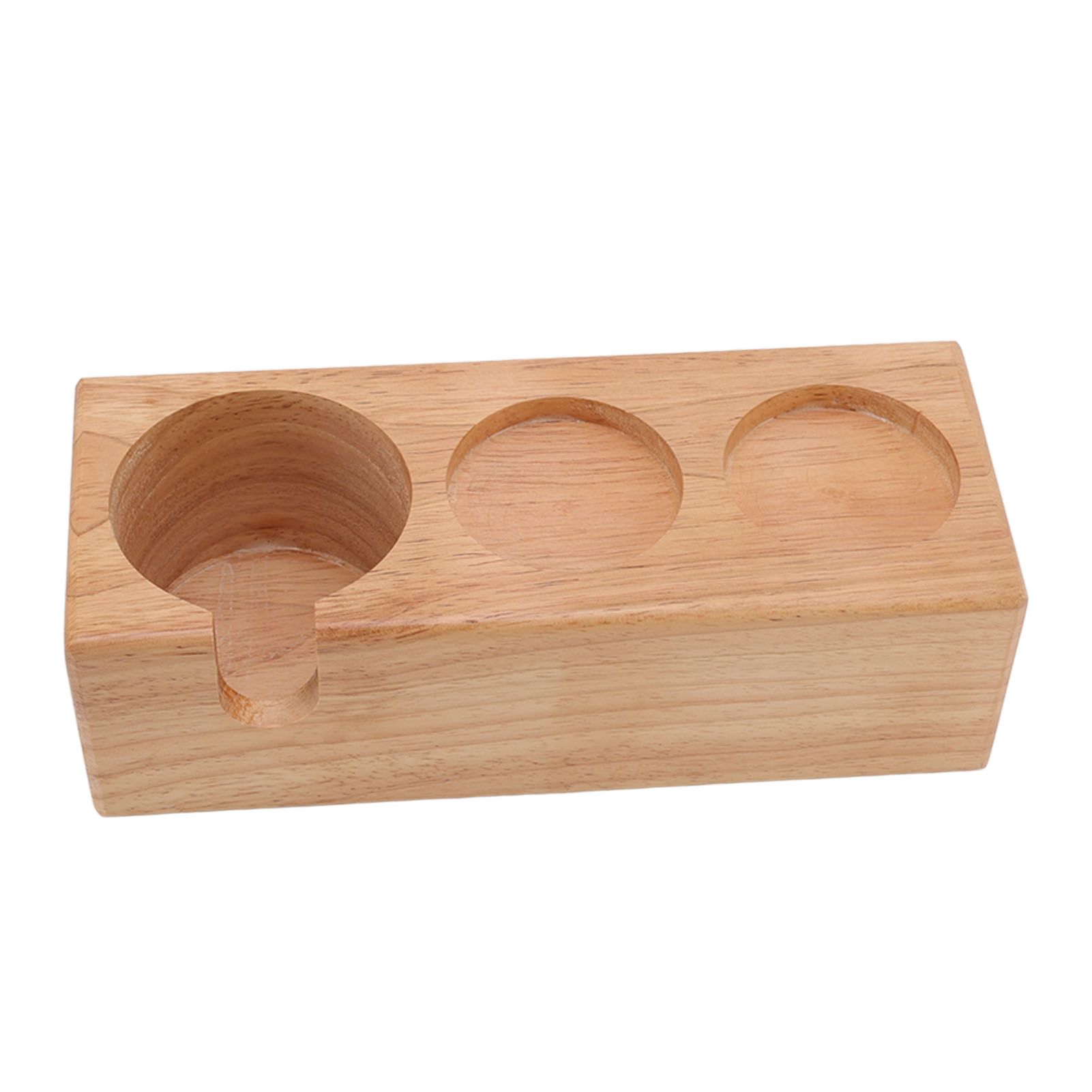 Wooden Coffee Tamper Holder 3 Hole Slip Resistant Coffee Tamping Station for view 5