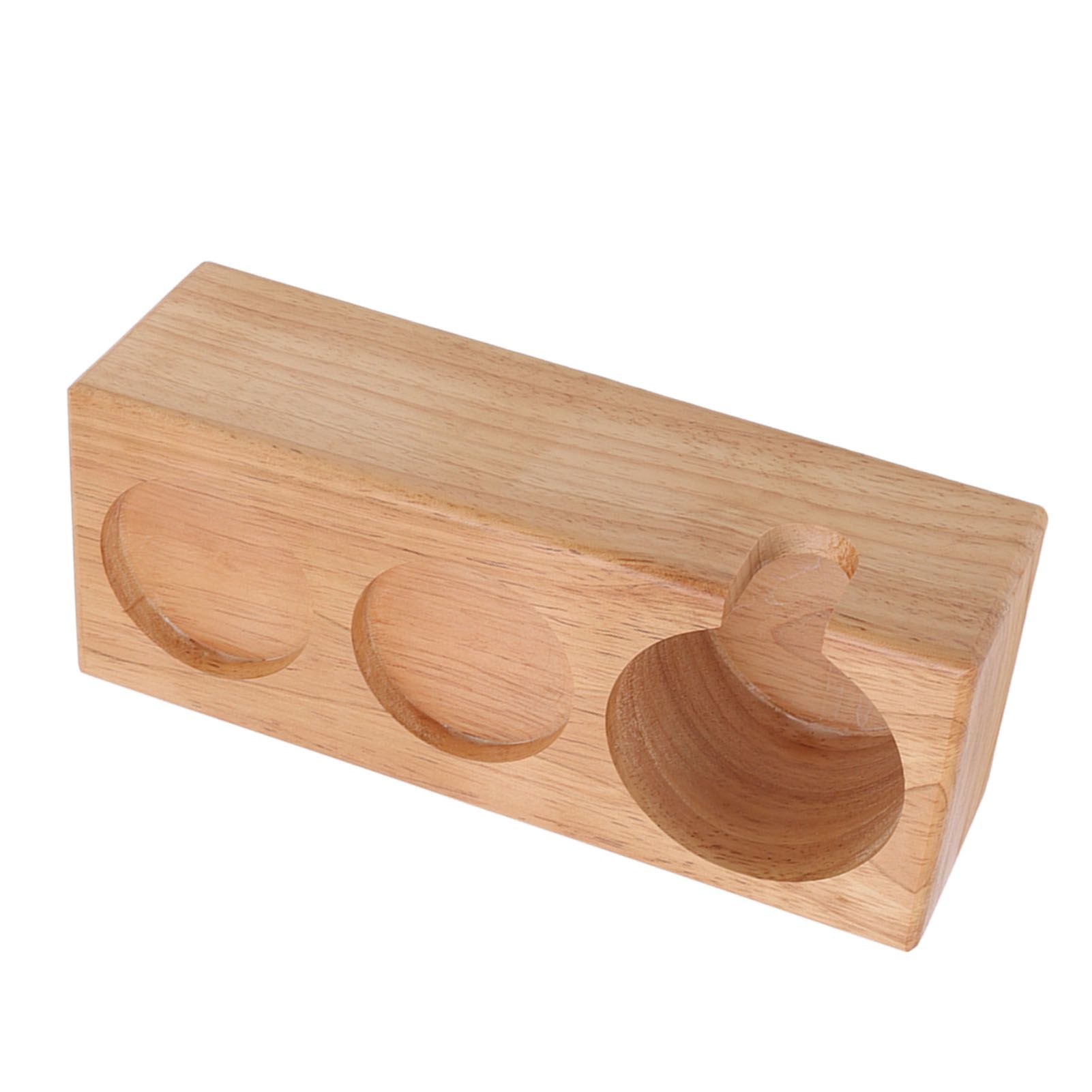 Wooden Coffee Tamper Holder 3 Hole Slip Resistant Coffee Tamping Station for view 6