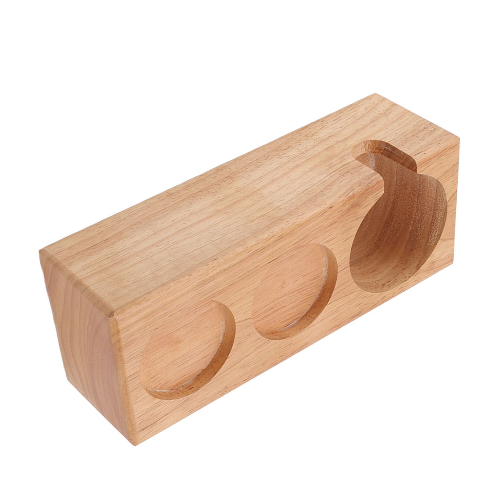Wooden Coffee Tamper Holder 3 Hole Slip Resistant Coffee Tamping Station for view 7
