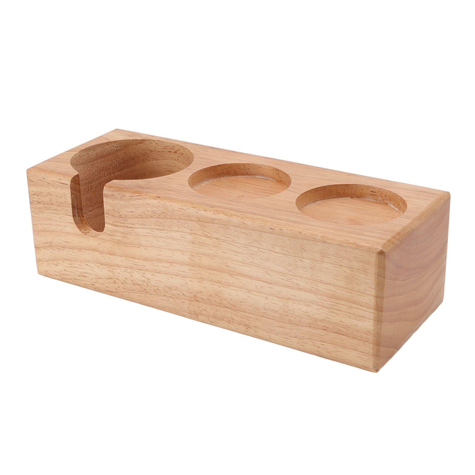 Wooden Coffee Tamper Holder 3 Hole Slip Resistant Coffee Tamping Station for view 9