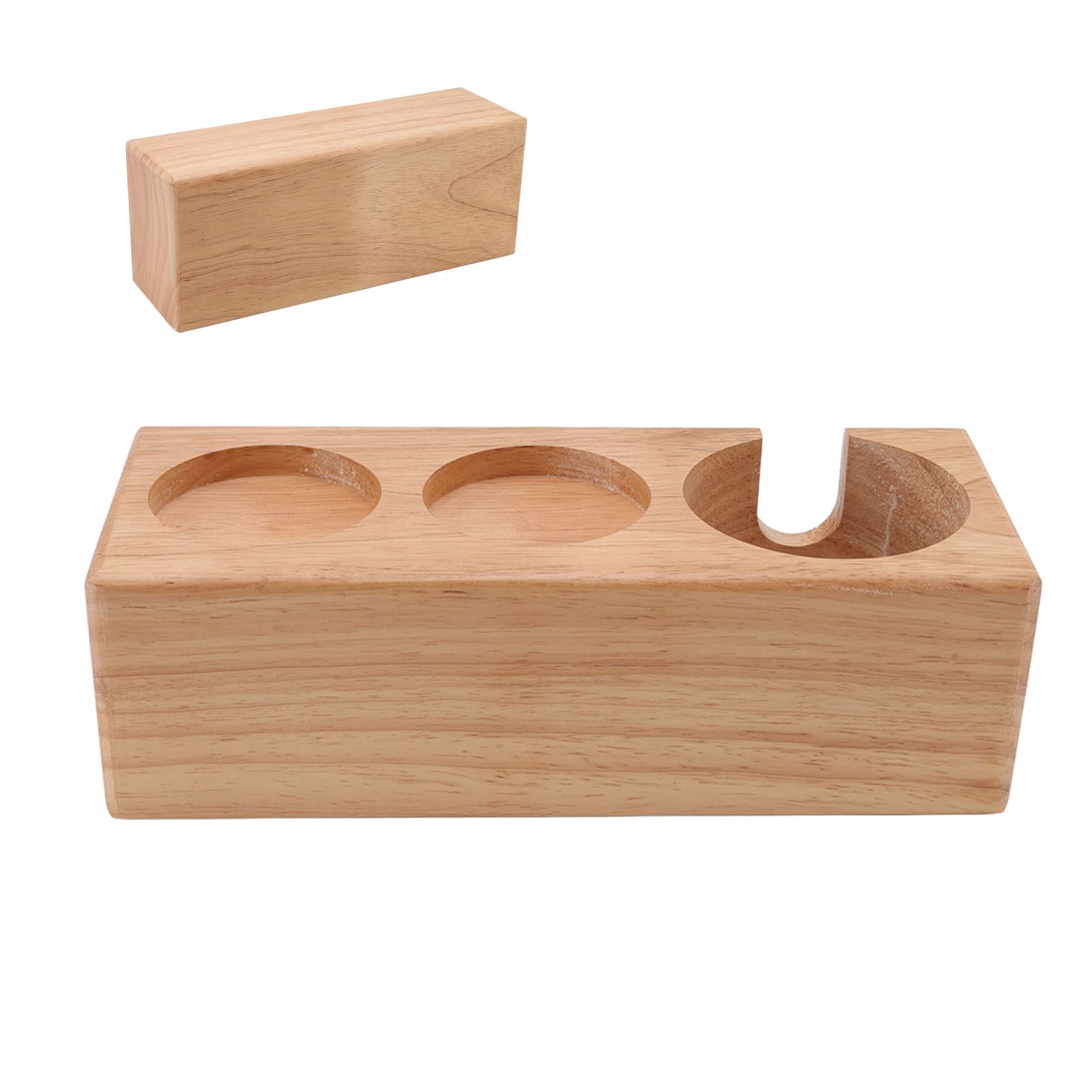 Wooden Coffee Tamper Holder 3 Hole Slip Resistant Coffee Tamping Station for view 10