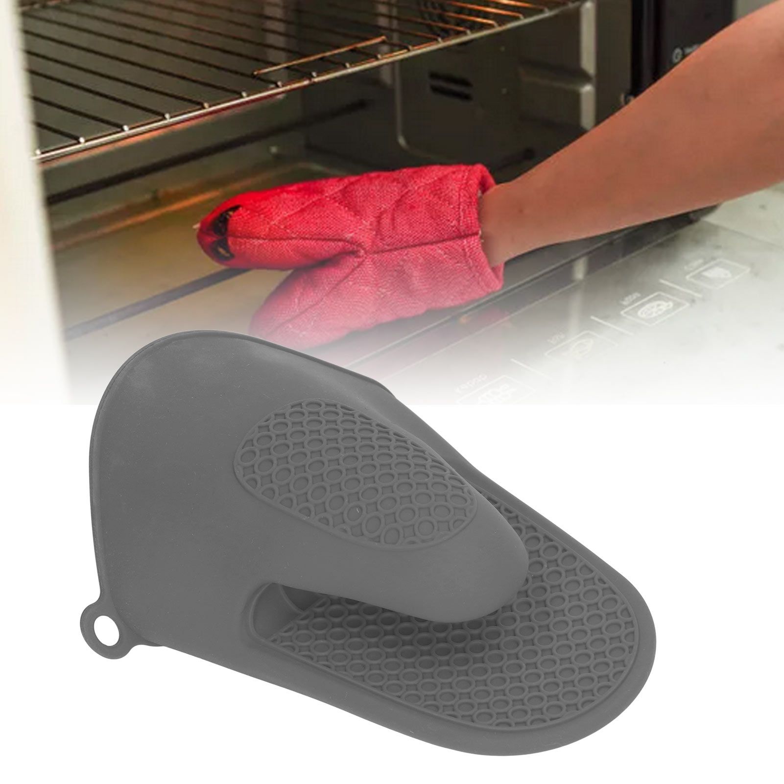2pcs Oven Mitts Mini Silicone Thickened Anti Scalding Cooking Pinch Mitts for view 12