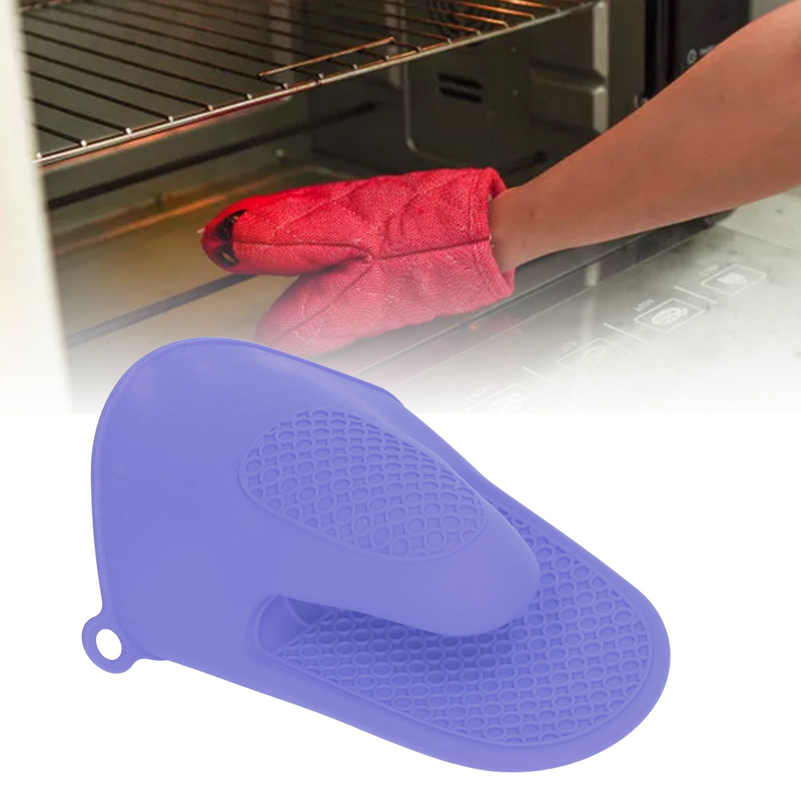2pcs Oven Mitts Mini Silicone Thickened Anti Scalding Cooking Pinch Mitts for view 12