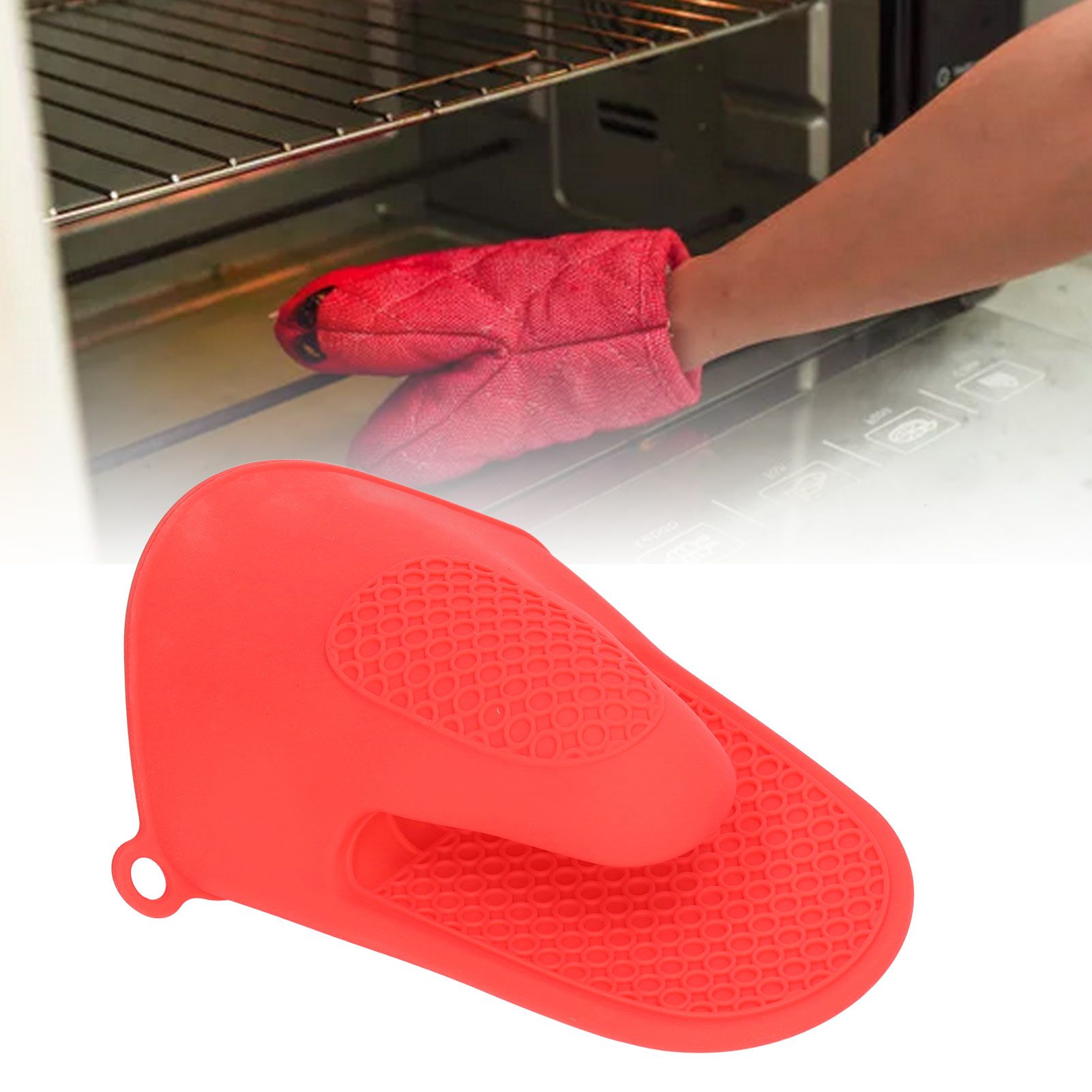 2pcs Oven Mitts Mini Silicone Thickened Anti Scalding Cooking Pinch Mitts for view 12