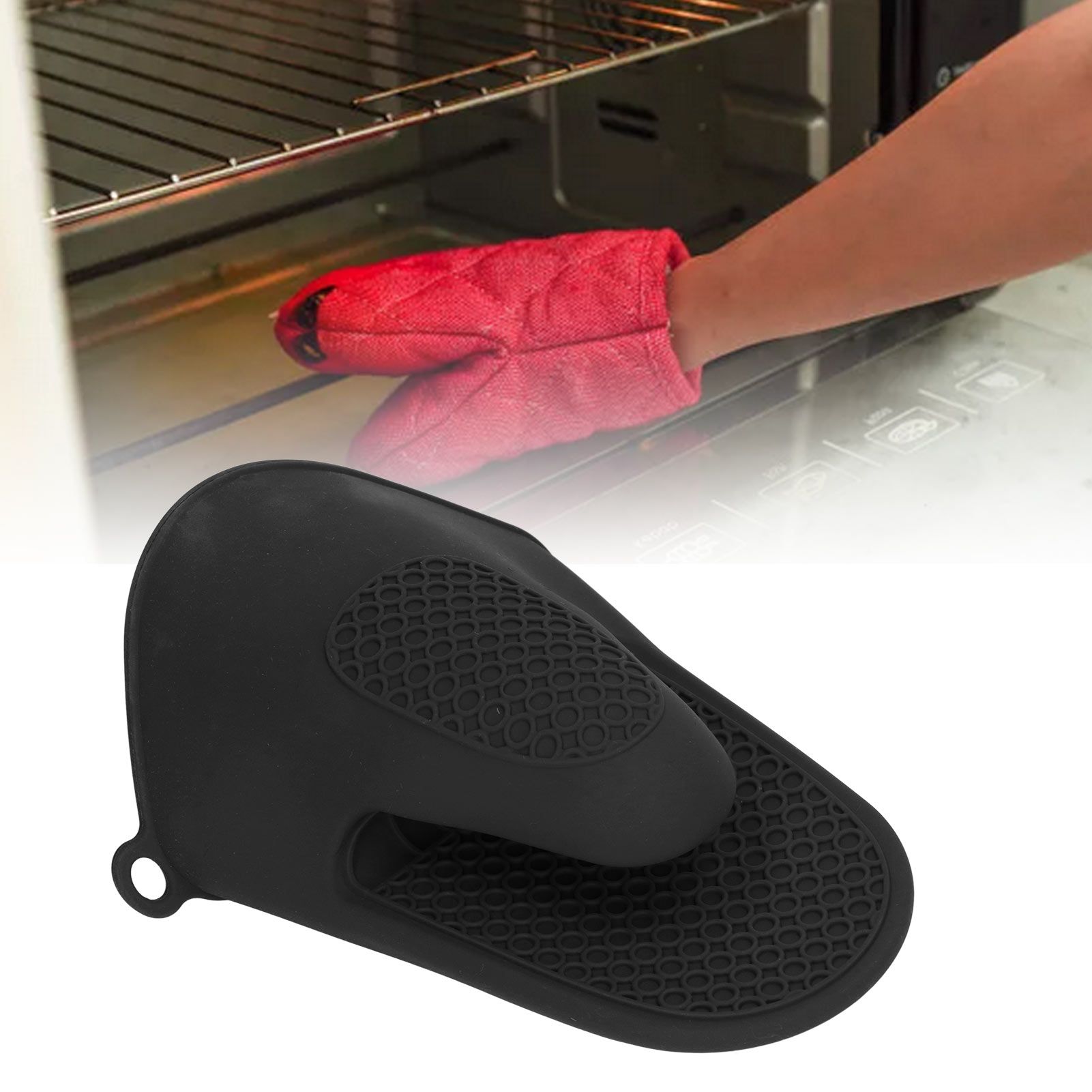 2pcs Oven Mitts Mini Silicone Thickened Anti Scalding Cooking Pinch Mitts for view 12