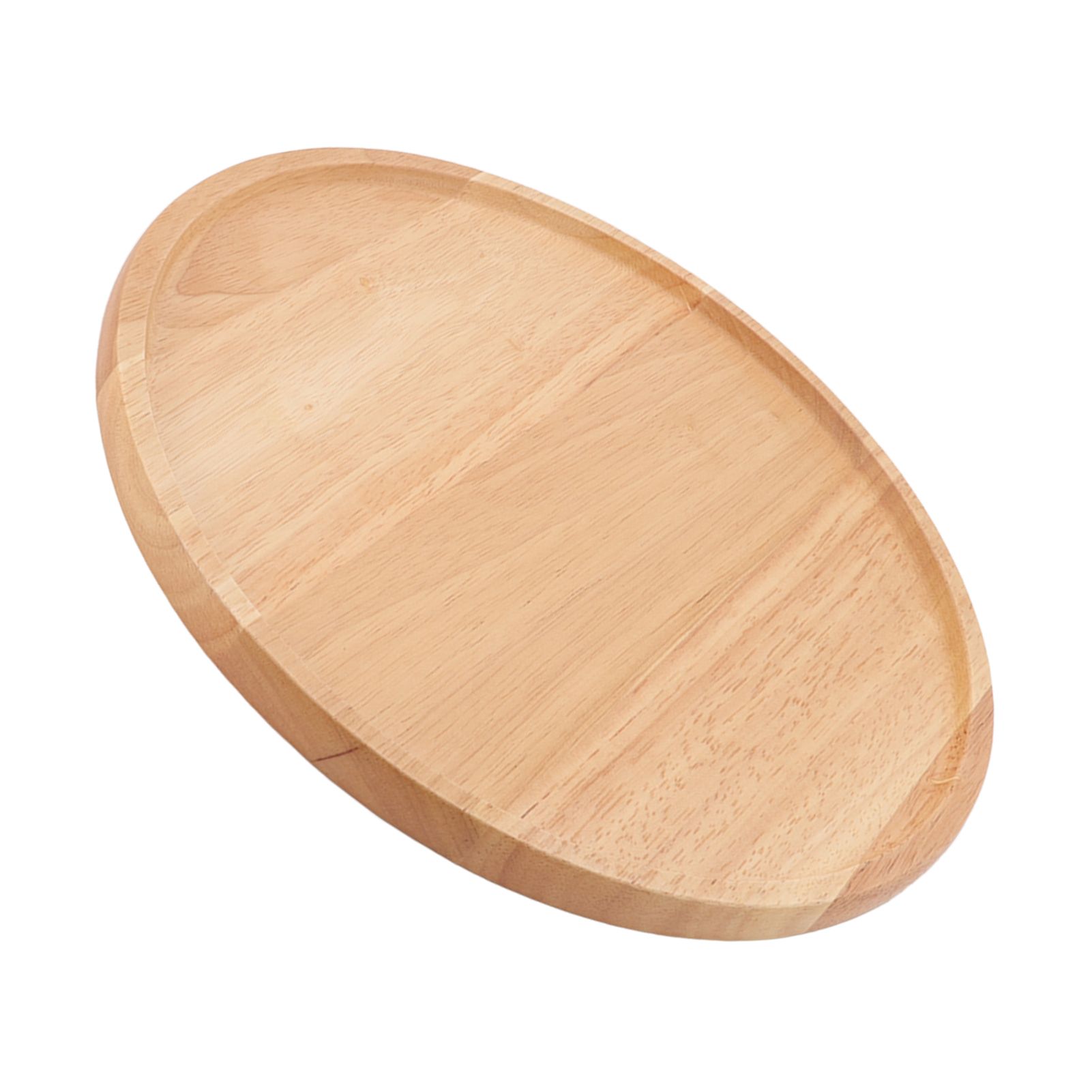 Round Pizza Tray Thick and Sturdy Rubber Wood Fruit Cutting Board for Kitchen view 4