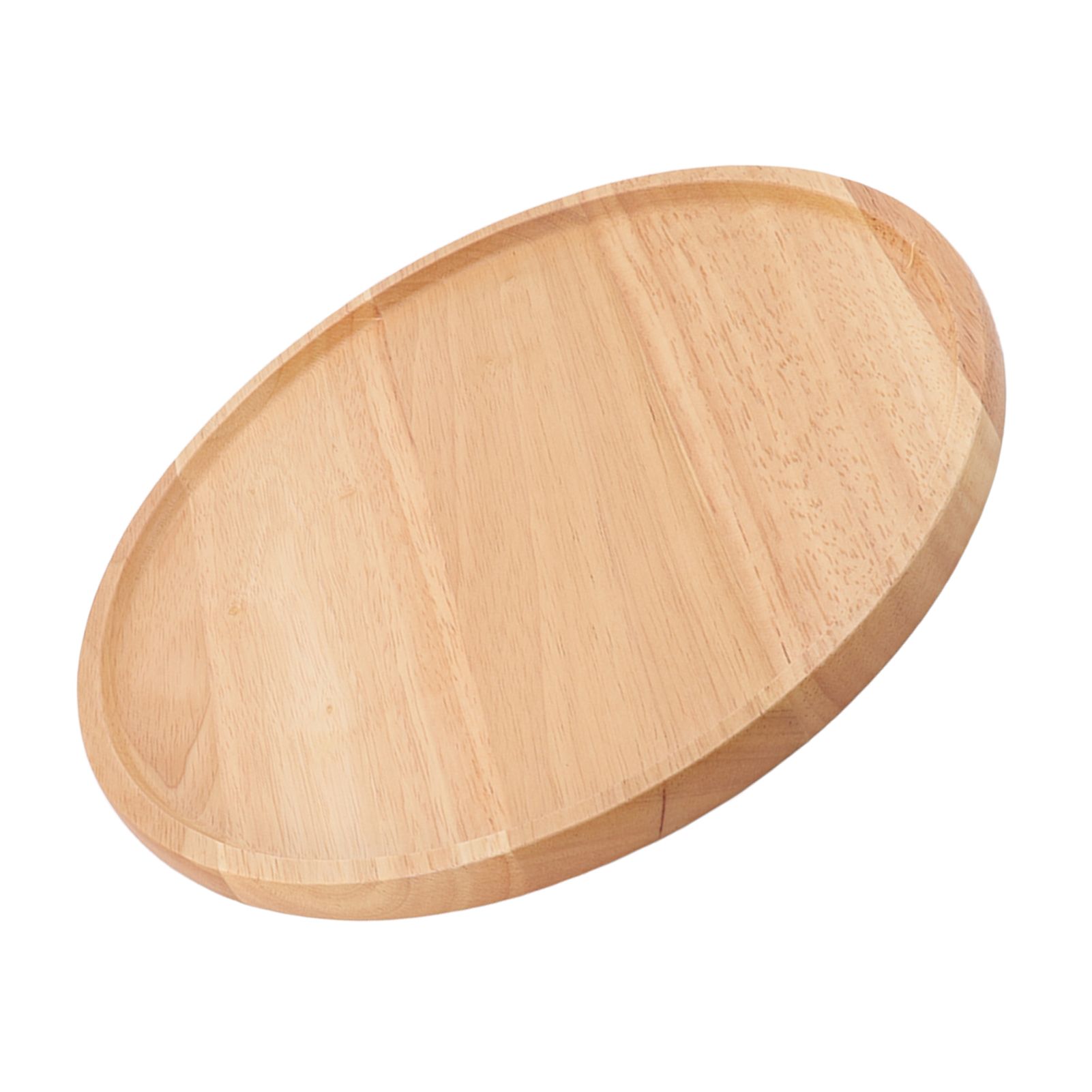 Round Pizza Tray Thick and Sturdy Rubber Wood Fruit Cutting Board for Kitchen view 5