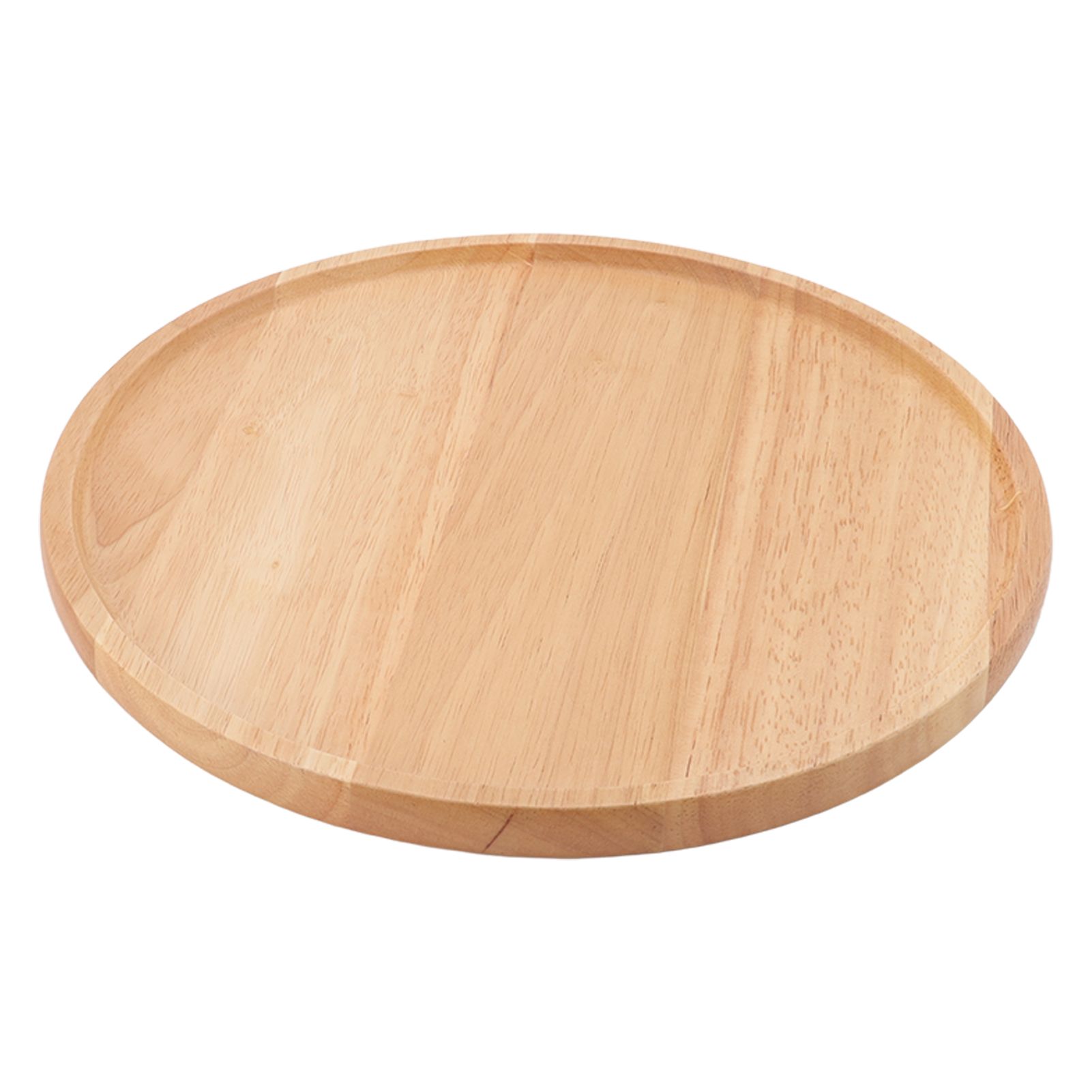 Round Pizza Tray Thick and Sturdy Rubber Wood Fruit Cutting Board for Kitchen view 6