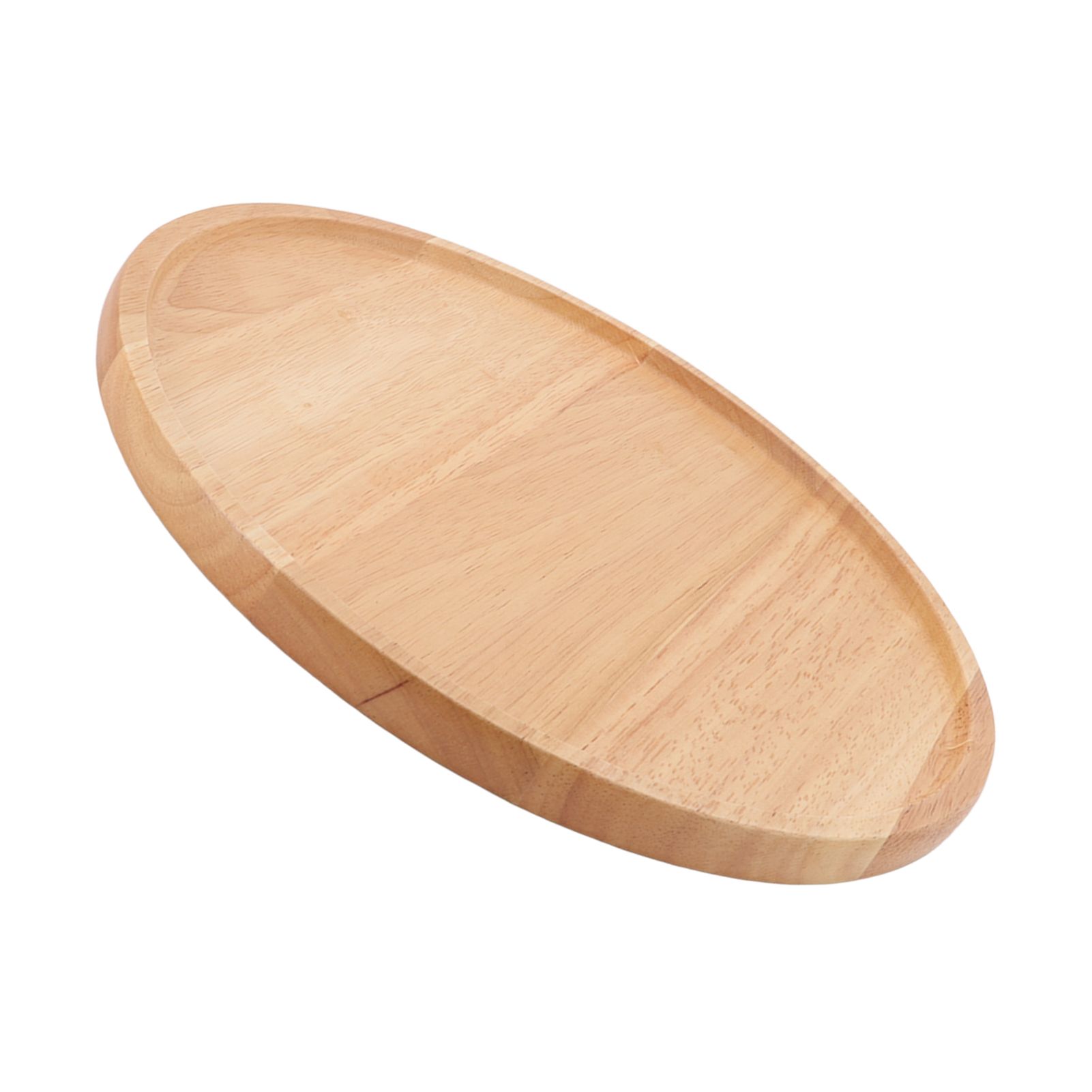 Round Pizza Tray Thick and Sturdy Rubber Wood Fruit Cutting Board for Kitchen view 7