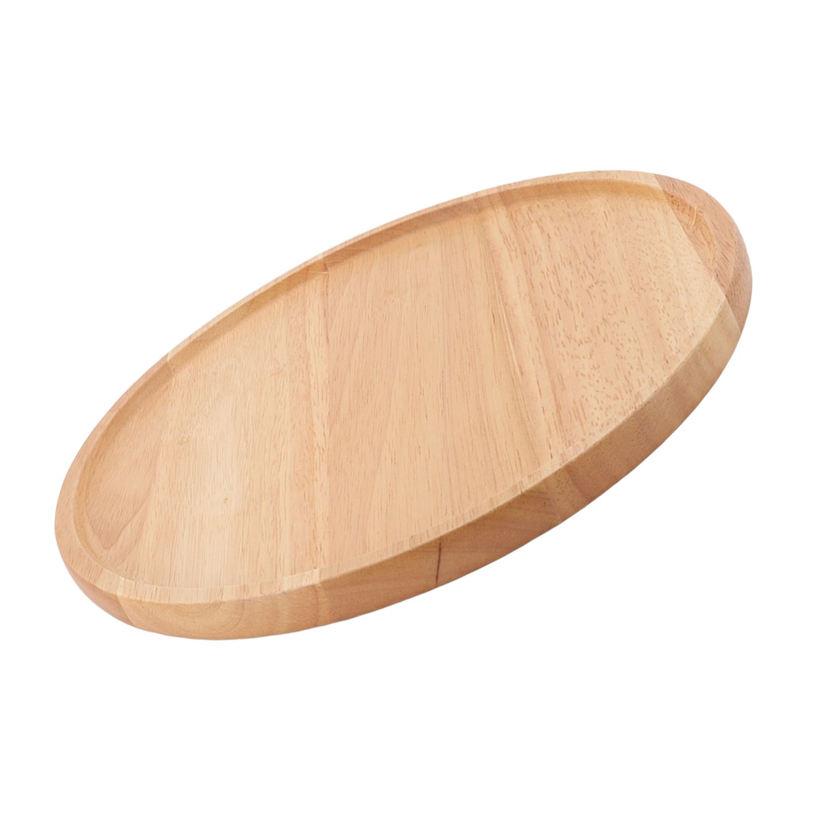 Round Pizza Tray Thick and Sturdy Rubber Wood Fruit Cutting Board for Kitchen view 8