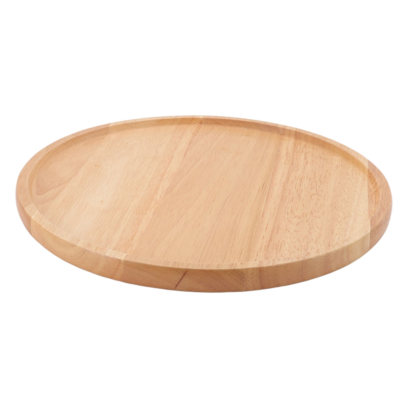 Round Pizza Tray Thick and Sturdy Rubber Wood Fruit Cutting Board for Kitchen view 9