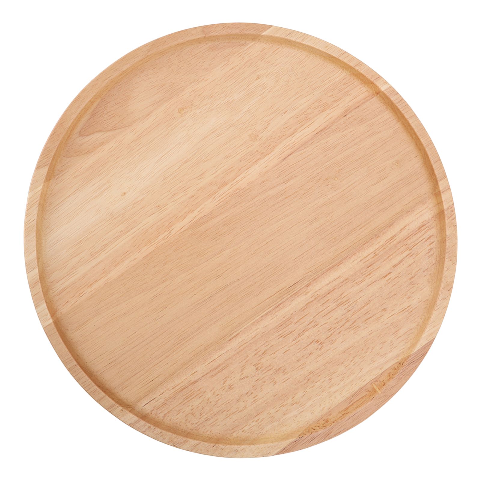 Round Pizza Tray Thick and Sturdy Rubber Wood Fruit Cutting Board for Kitchen view 10