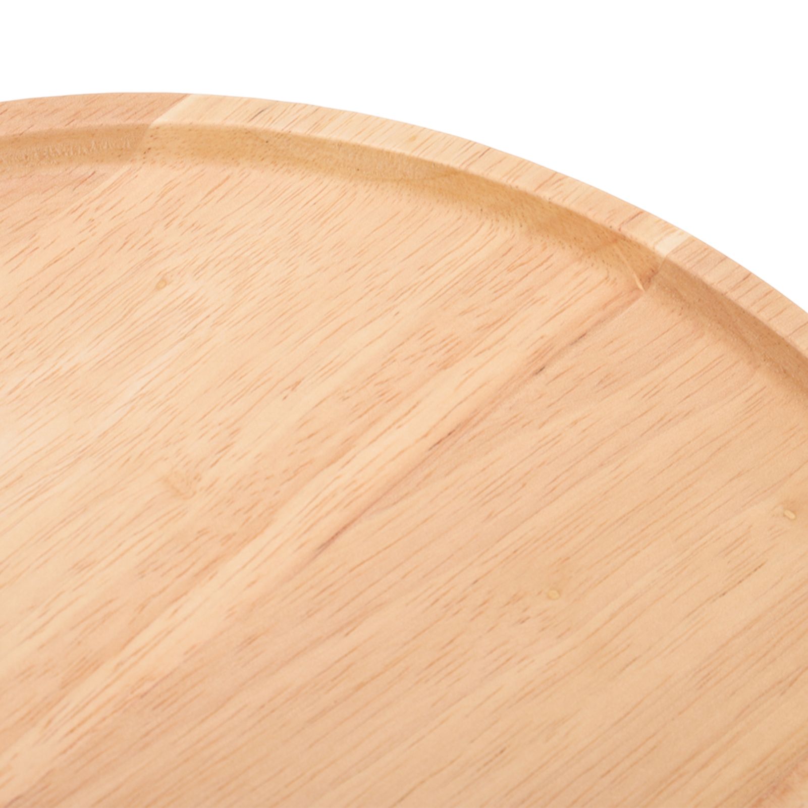 Round Pizza Tray Thick and Sturdy Rubber Wood Fruit Cutting Board for Kitchen view 13