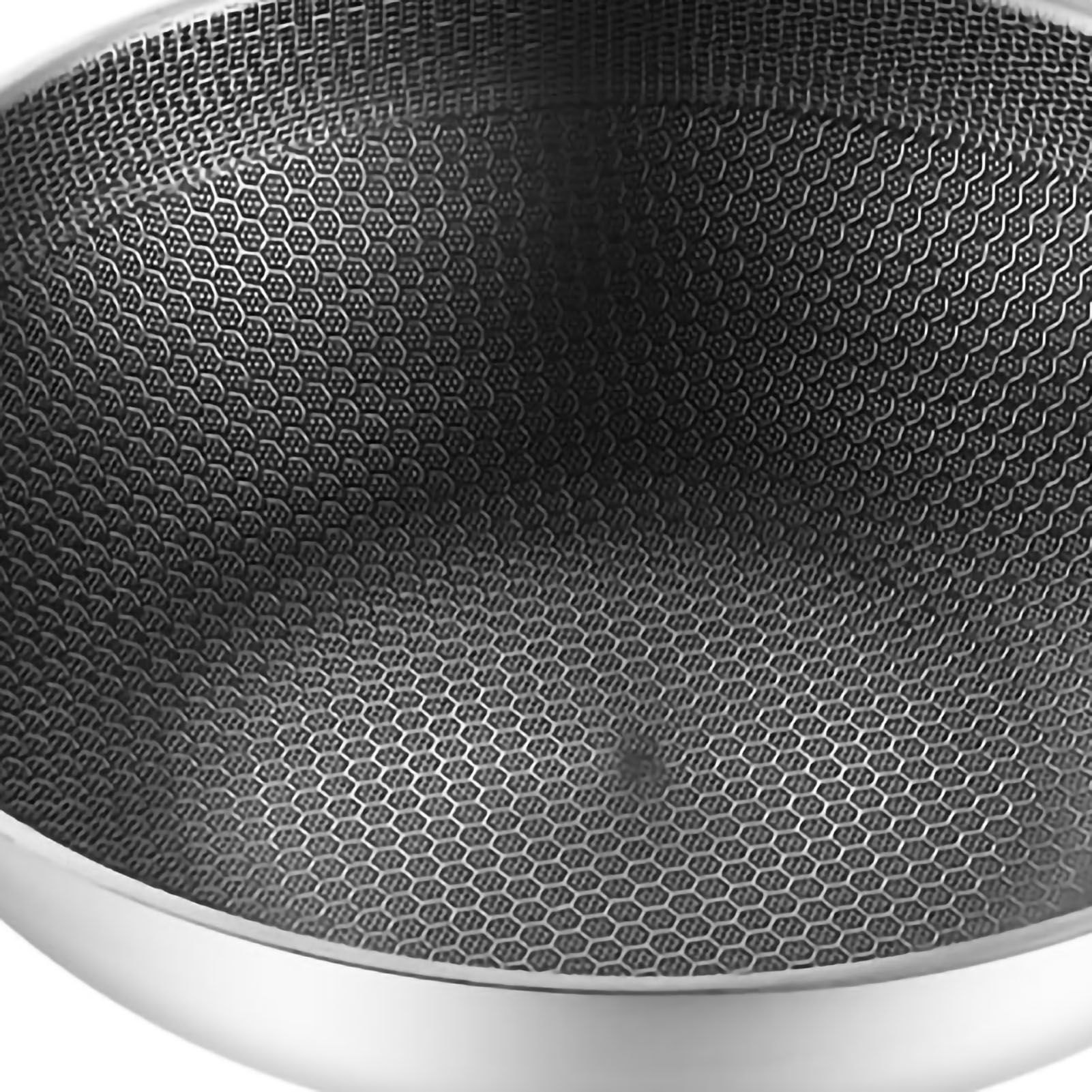 Stainless Steel Wok Pan Double Sided Honeycomb 3 Layer Prevent Sticking Easy view 2