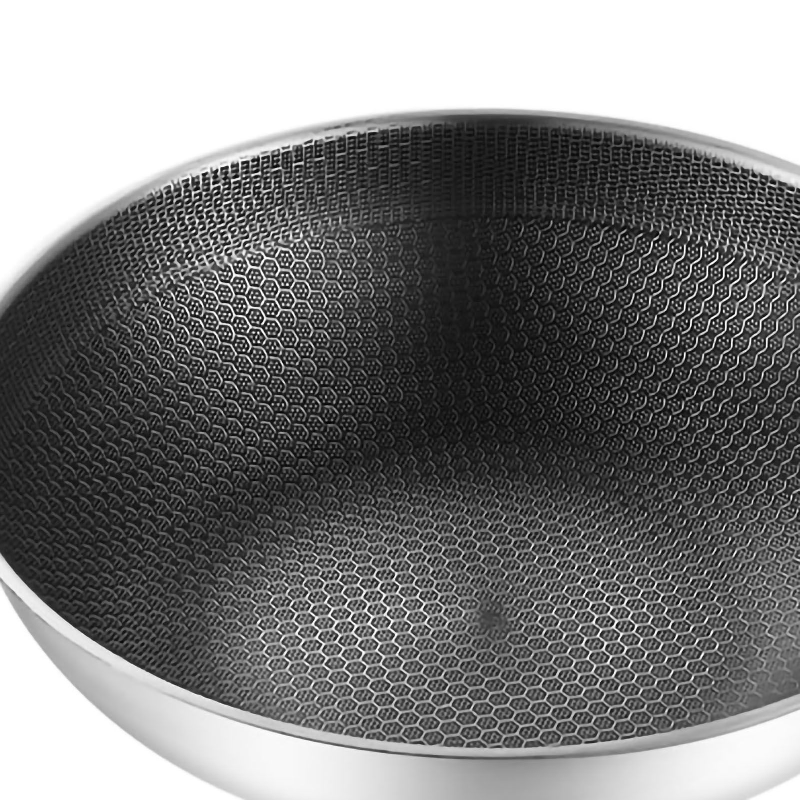 Stainless Steel Wok Pan Double Sided Honeycomb 3 Layer Prevent Sticking Easy view 5