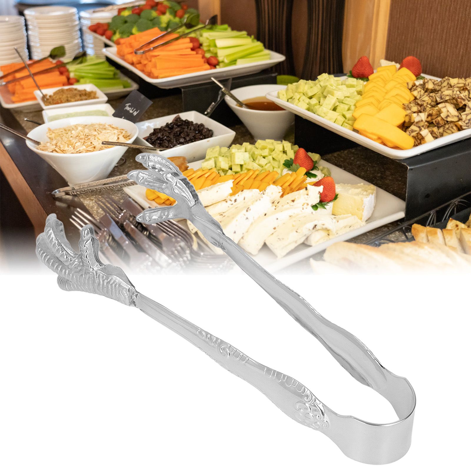 Eagle Claw Style Ice Tongs Food Grade Stainless Steel Prevents Slipping Ice view 12
