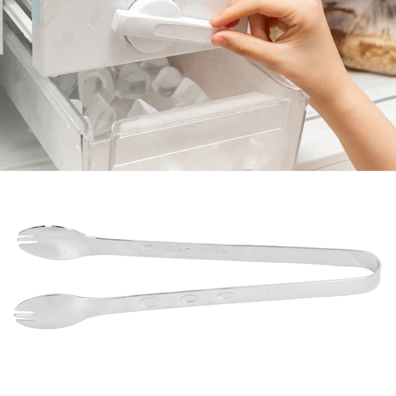 Stainless Steel Ice Tongs Food Grade Prevents Slipping Sugar Food Kitchen view 11