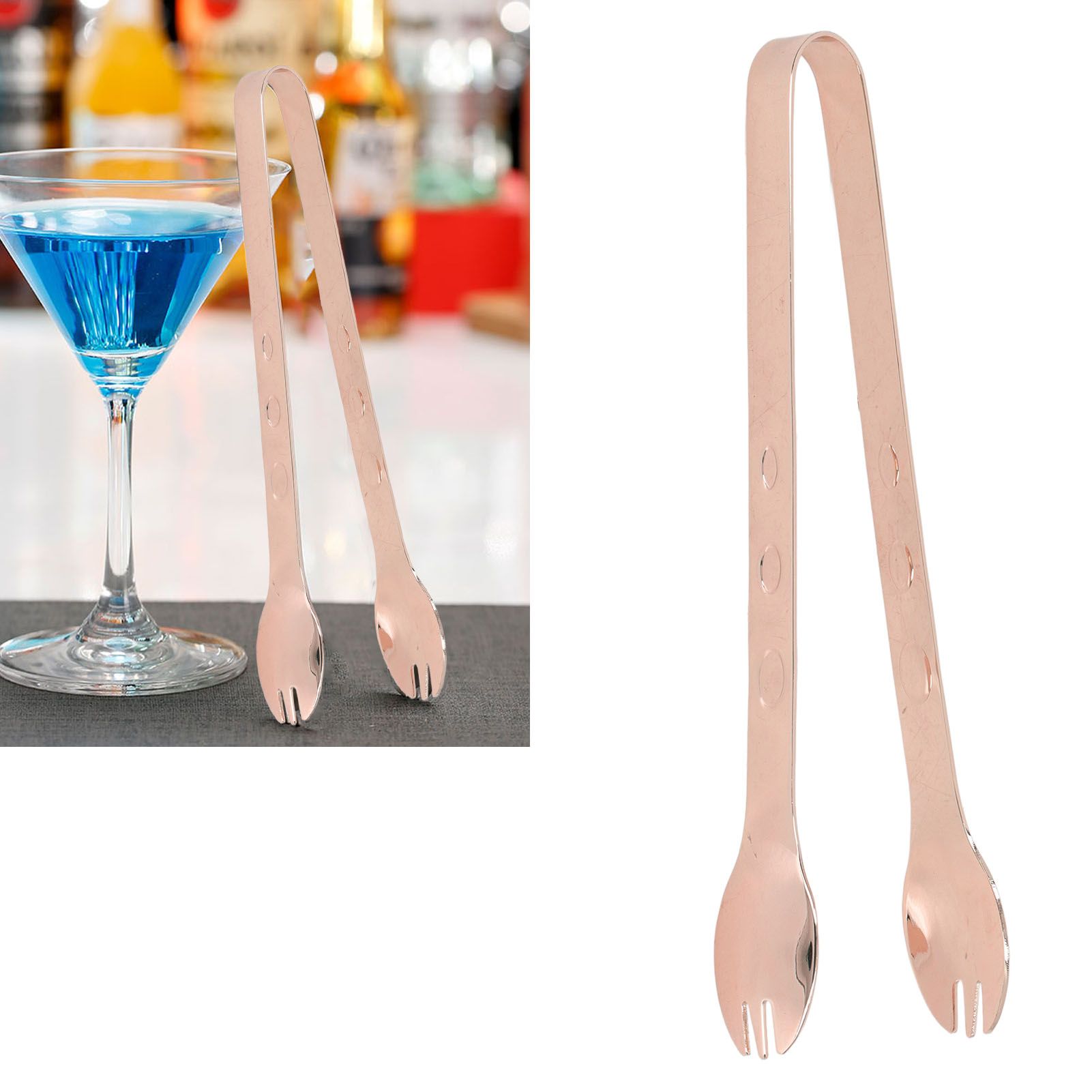 Stainless Steel Ice Tongs Food Grade Prevents Slipping Sugar Food Kitchen view 11