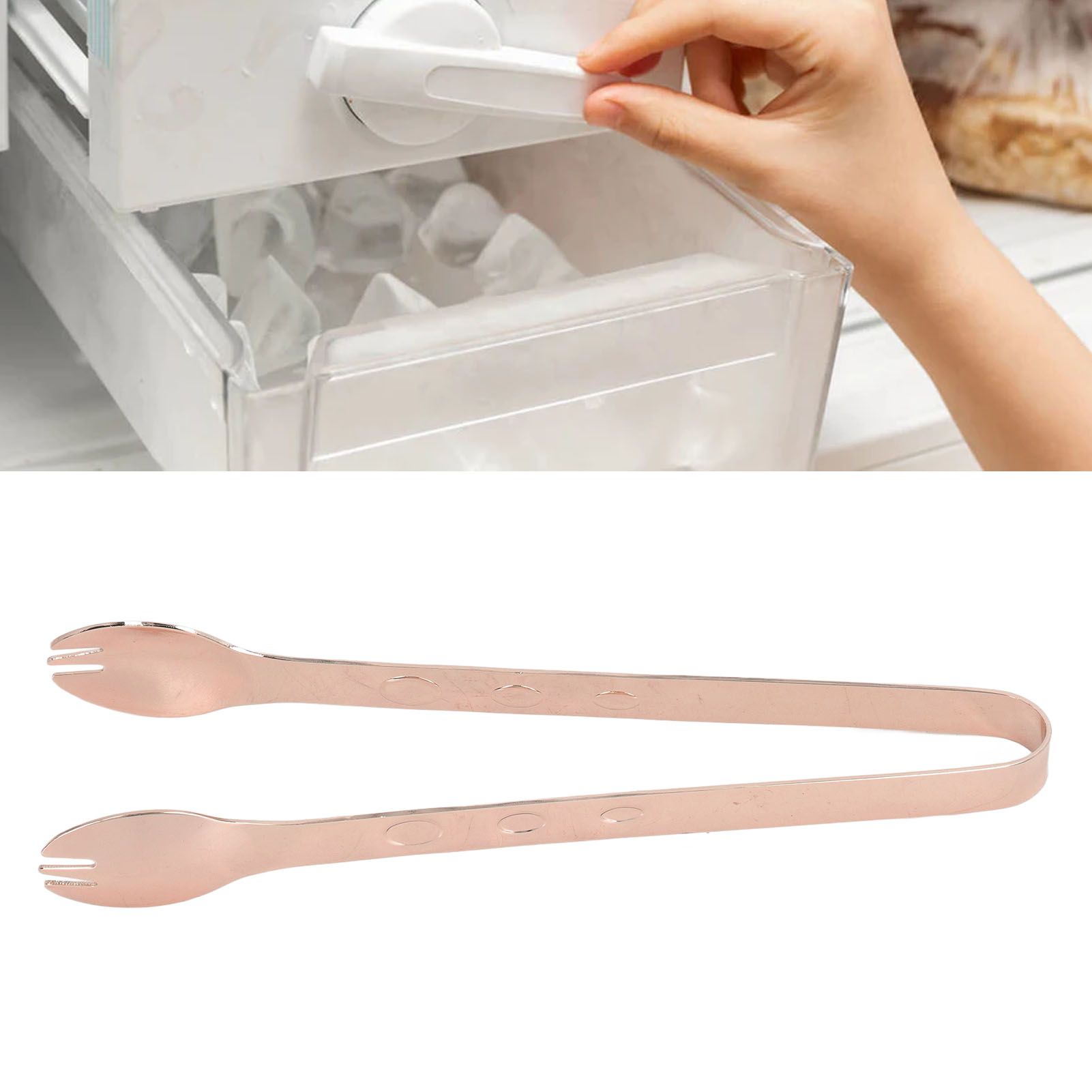 Stainless Steel Ice Tongs Food Grade Prevents Slipping Sugar Food Kitchen view 12