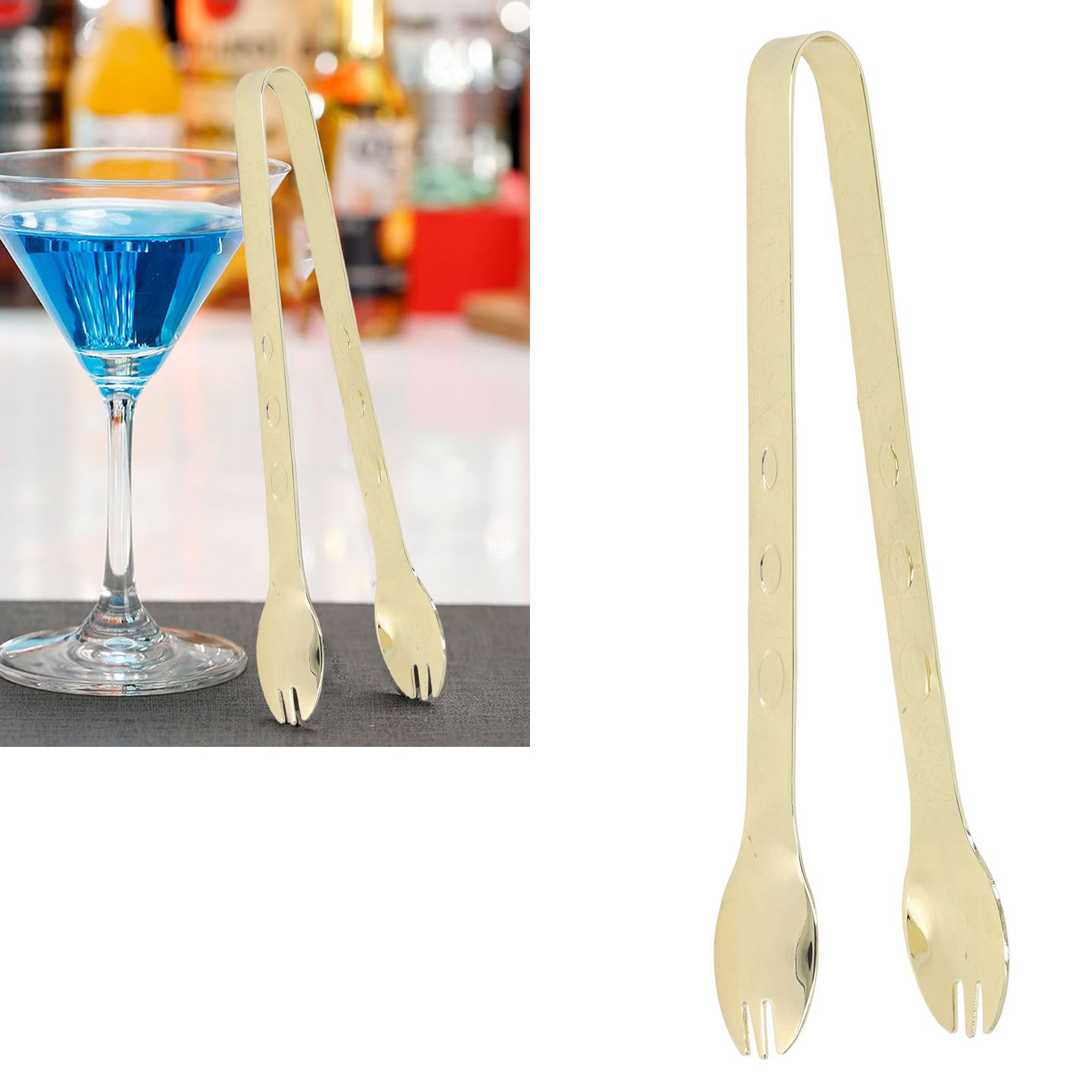Stainless Steel Ice Tongs Food Grade Prevents Slipping Sugar Food Kitchen view 11