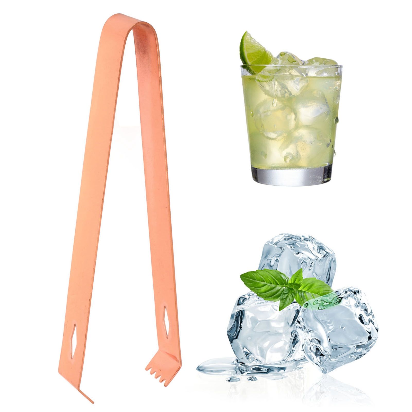 Cocktail Tong Thickened Rhombus Stainless Steel Food Ice Sugar Cube Tong for view 12