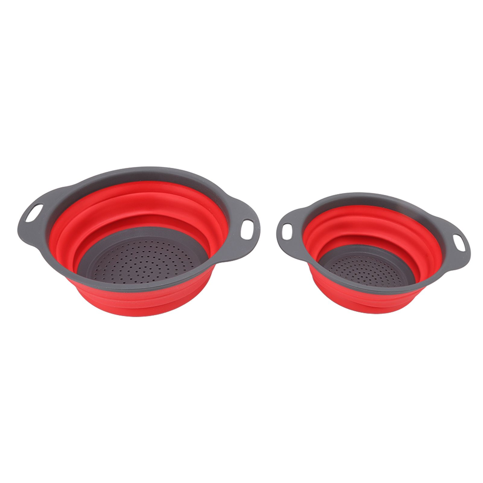 2 PCS Collapsible Colander Basket Round Retractable Big Small Drain Basket Set view 7