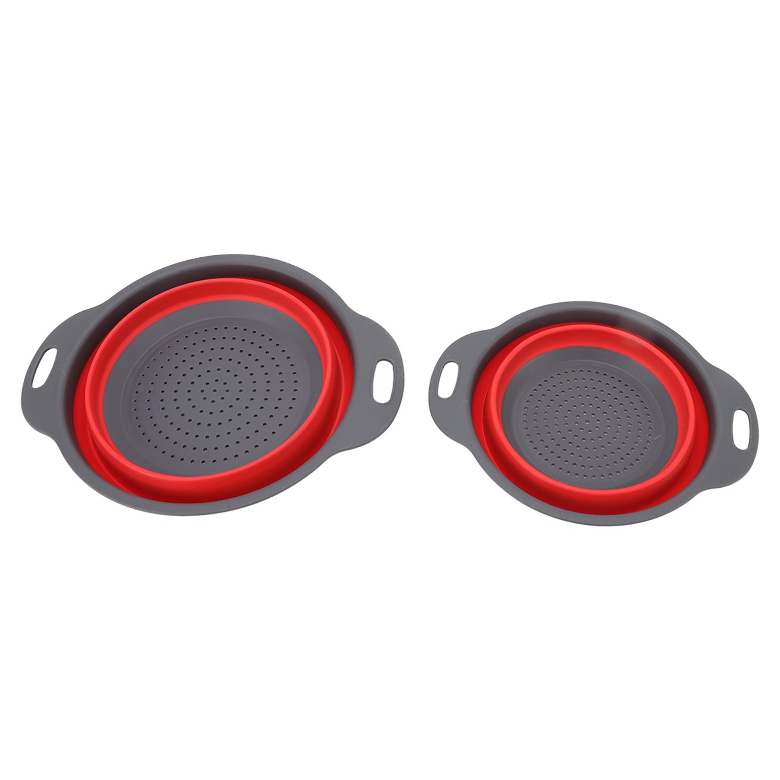 2 PCS Collapsible Colander Basket Round Retractable Big Small Drain Basket Set view 9