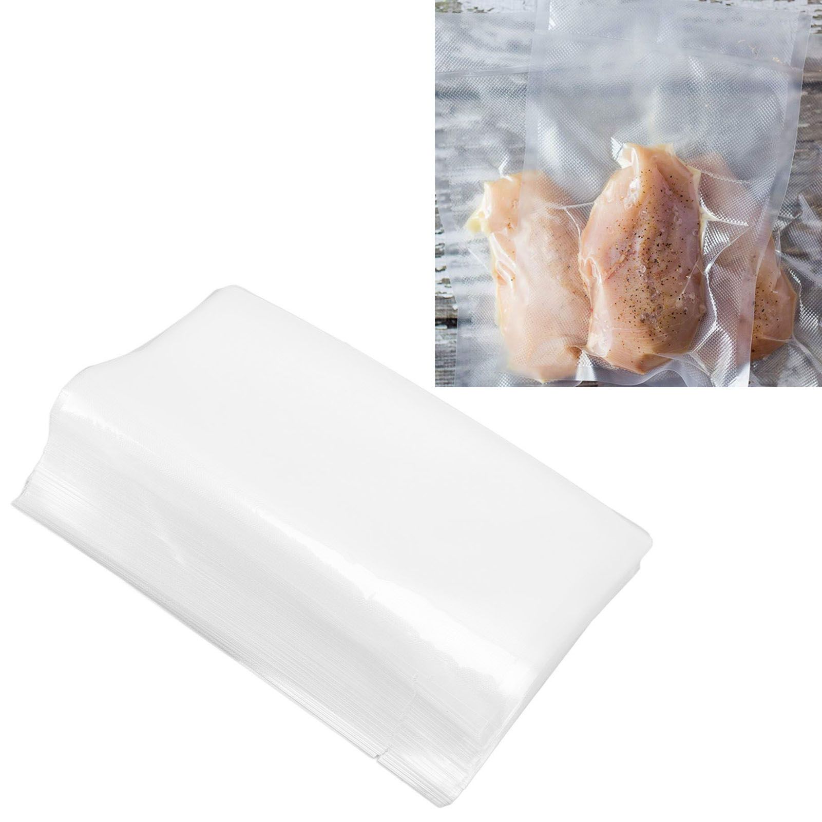 100pcs Textured Vacuum Bag Mesh Roll Food Packaging Bag Vacuum Sealer Bags for view 11