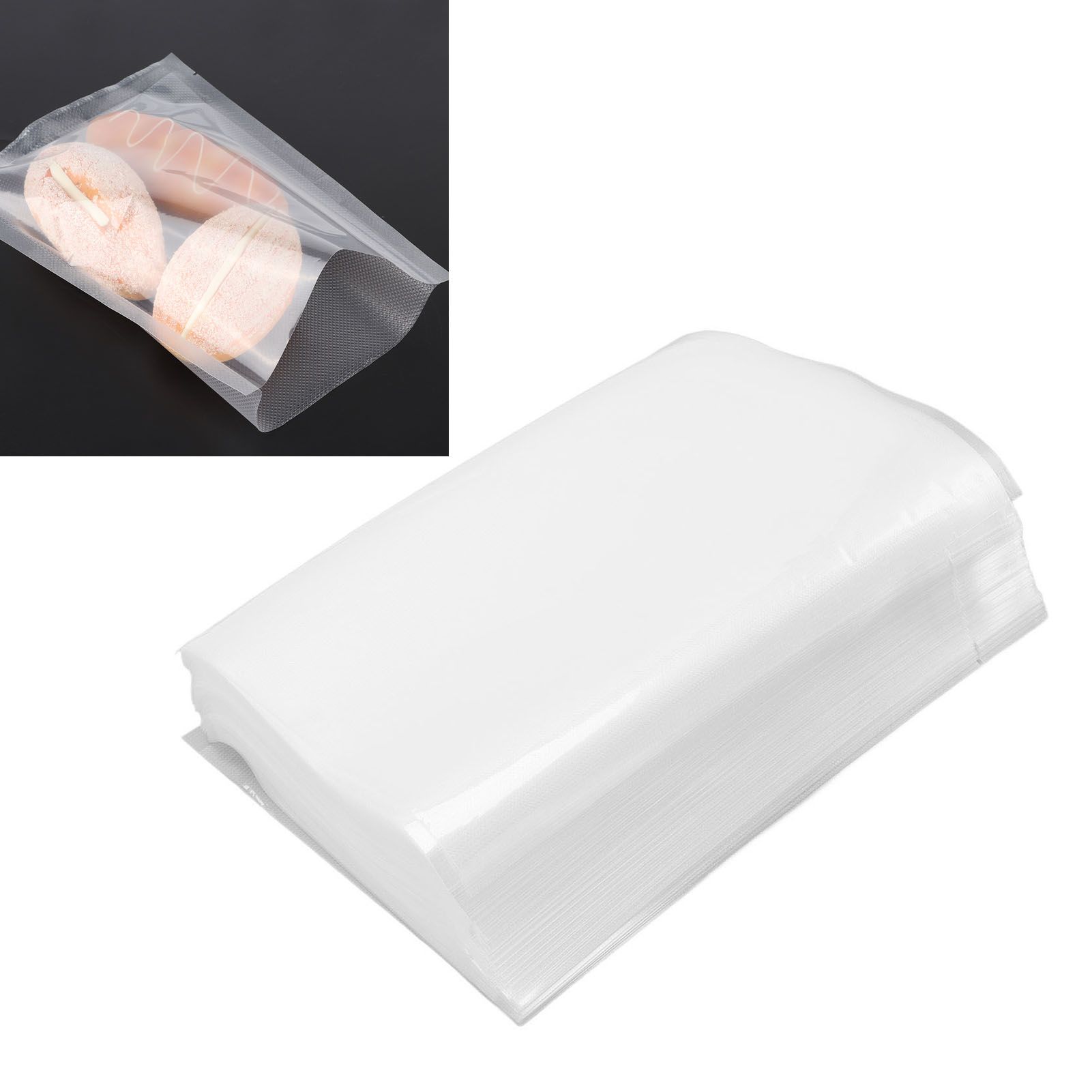 100pcs Textured Vacuum Bag Mesh Roll Food Packaging Bag Vacuum Sealer Bags for view 12