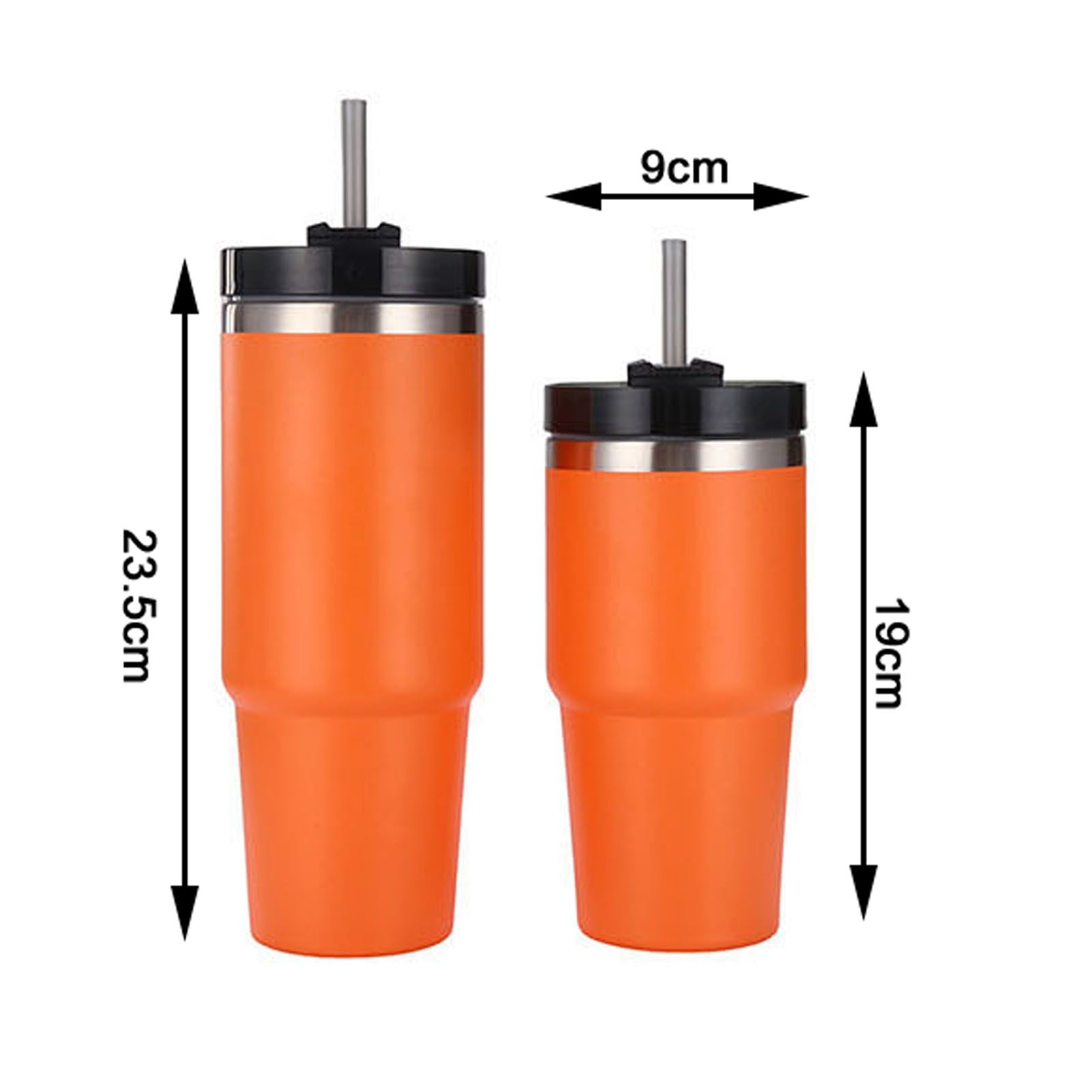 Travel Tumbler Cup Stainless Steel with Straw Lid Keep Warm and Cold Coffee view 6