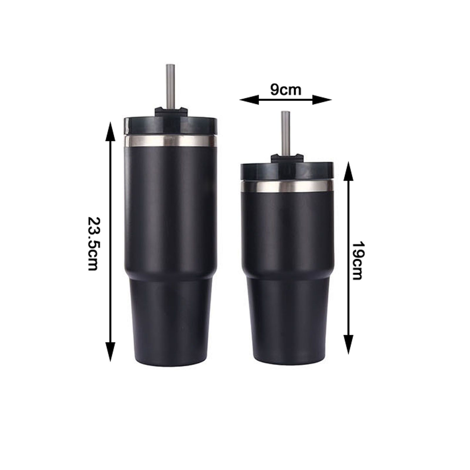 Travel Tumbler Cup Stainless Steel with Straw Lid Keep Warm and Cold Coffee view 7