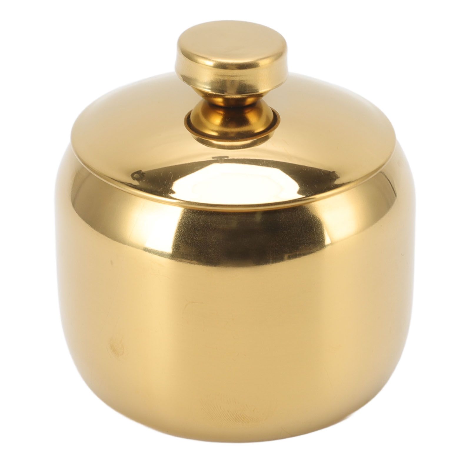 Stainless Steel Gold Seasoning Condiment Pot Spice Salt Sugar Pepper Container view 2